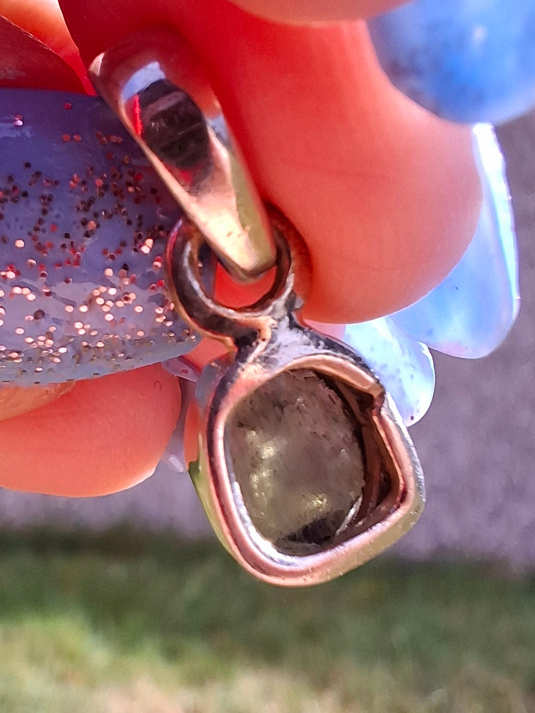 Moldavite Pendant, 925 Silver, Tektite (Ref: P49)