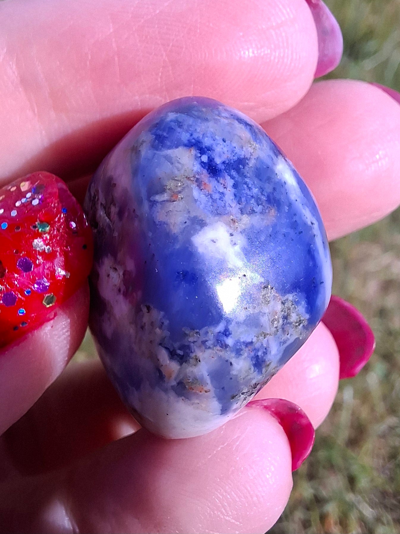 Sodalite, Tumble Stone, Crystal (Ref: T154)
