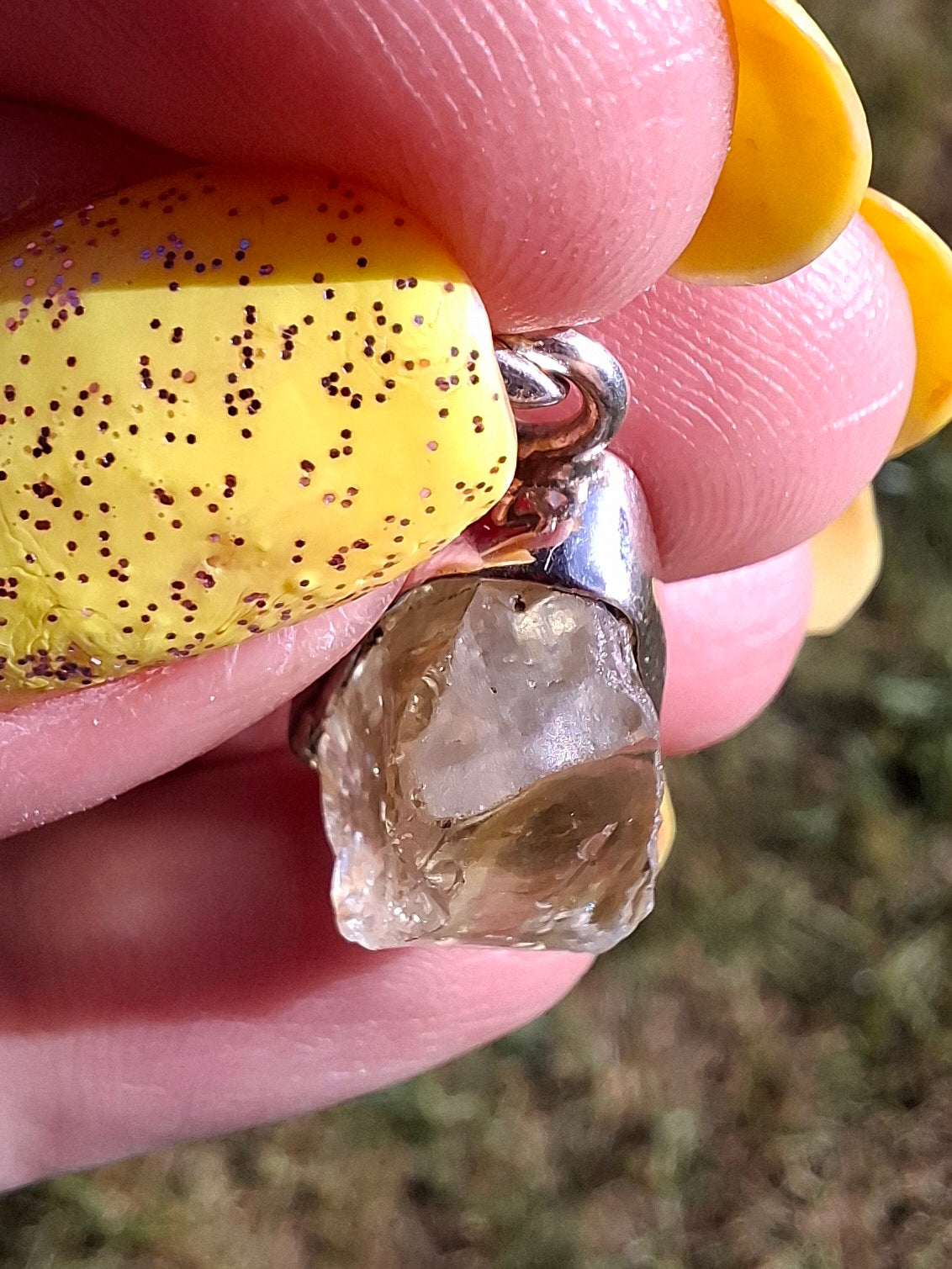Libyan Desert Glass Pendant, 925 Silver, Tektite (Ref: LP105)