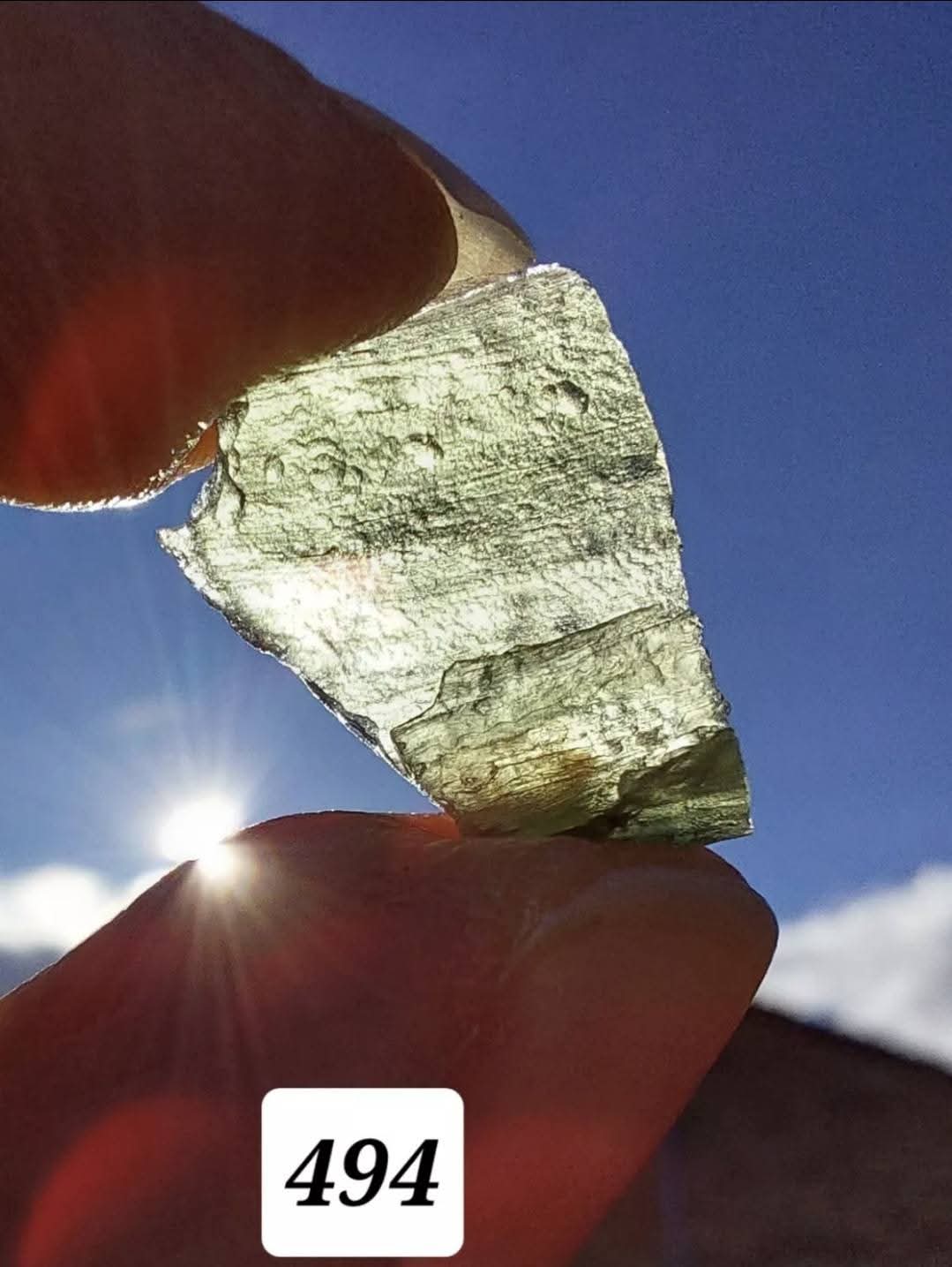 Moldavite Piece, 0.94g, Tektite (Ref: 494)