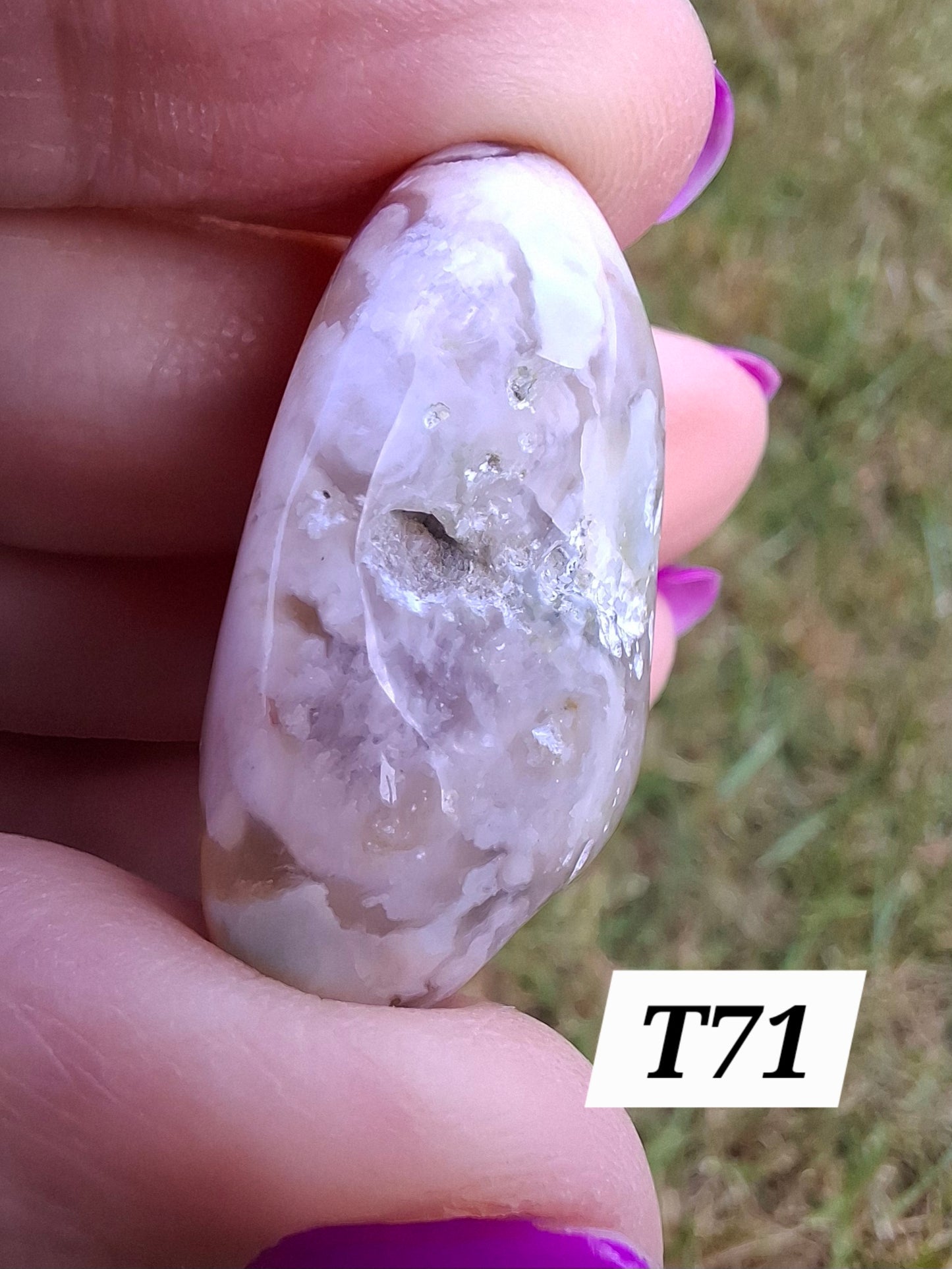 Flower Agate, Tumble Stone, Crystal (Ref: T71)
