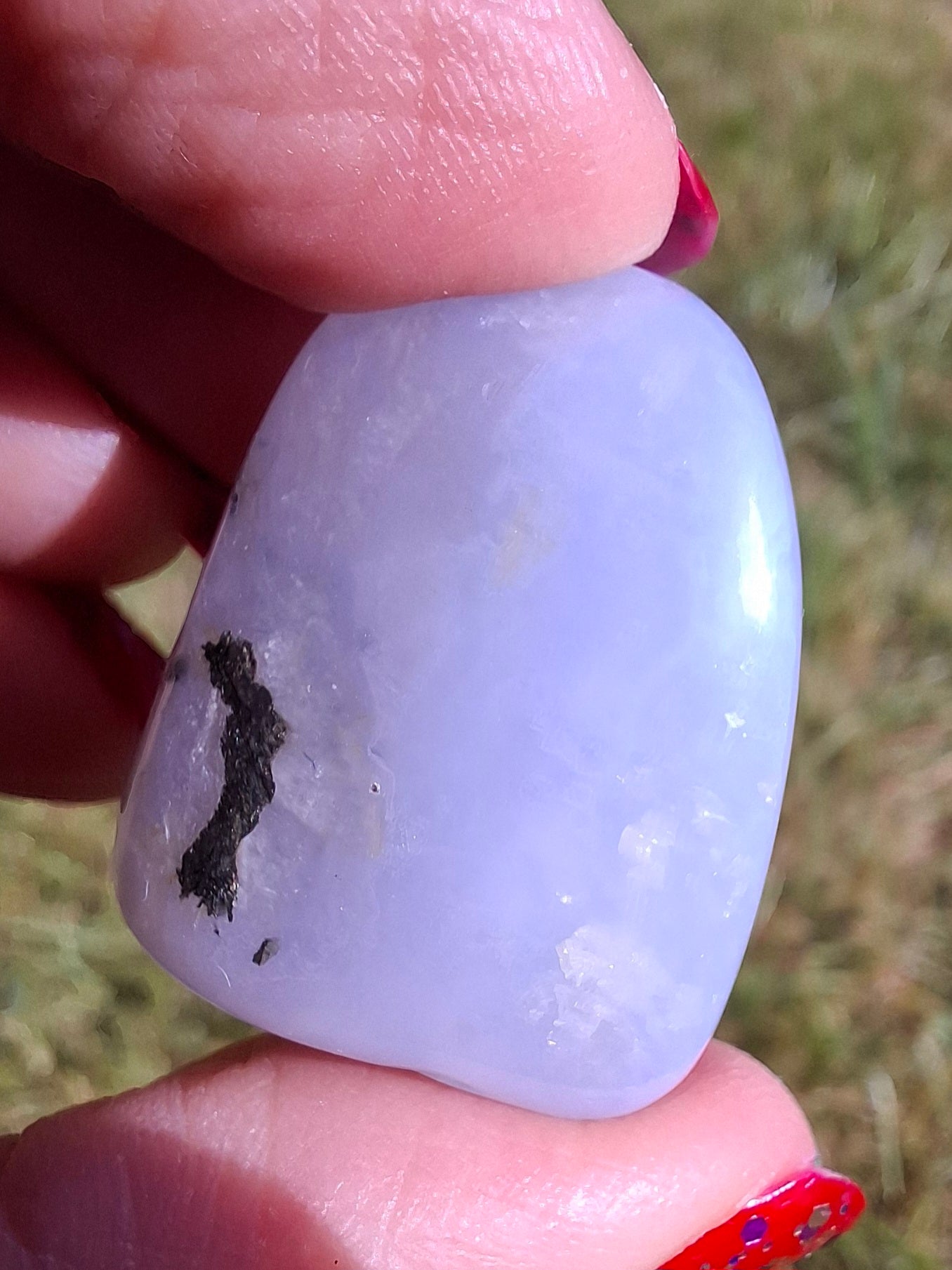 Blue Lace Agate, Tumble Stone, Crystal (Ref: T144)