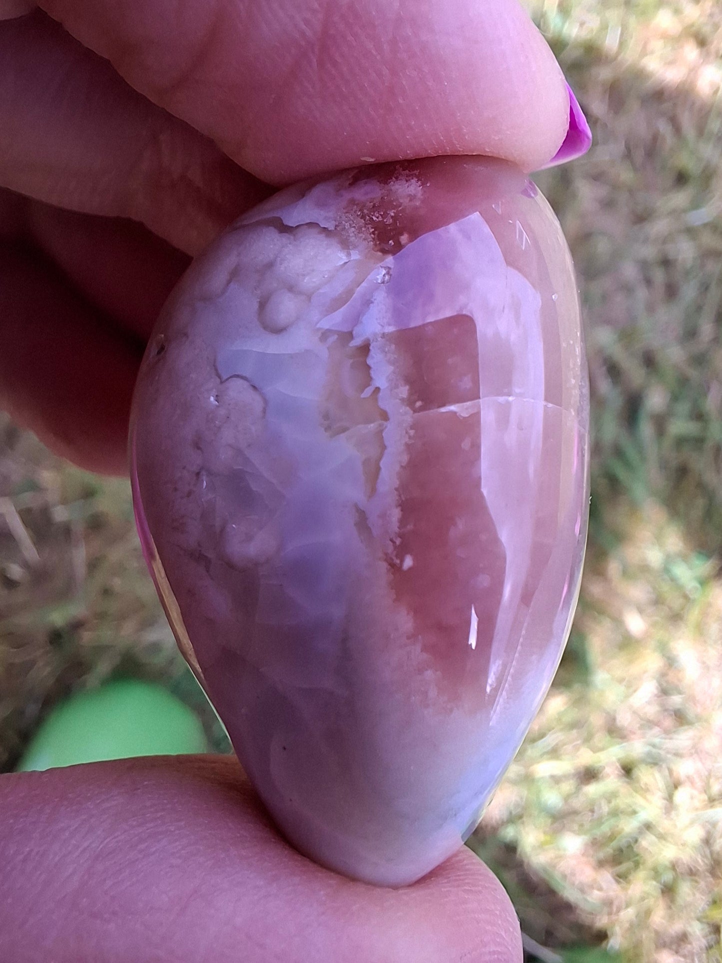 Flower Agate, Tumble Stone, Crystal (Ref: T75)