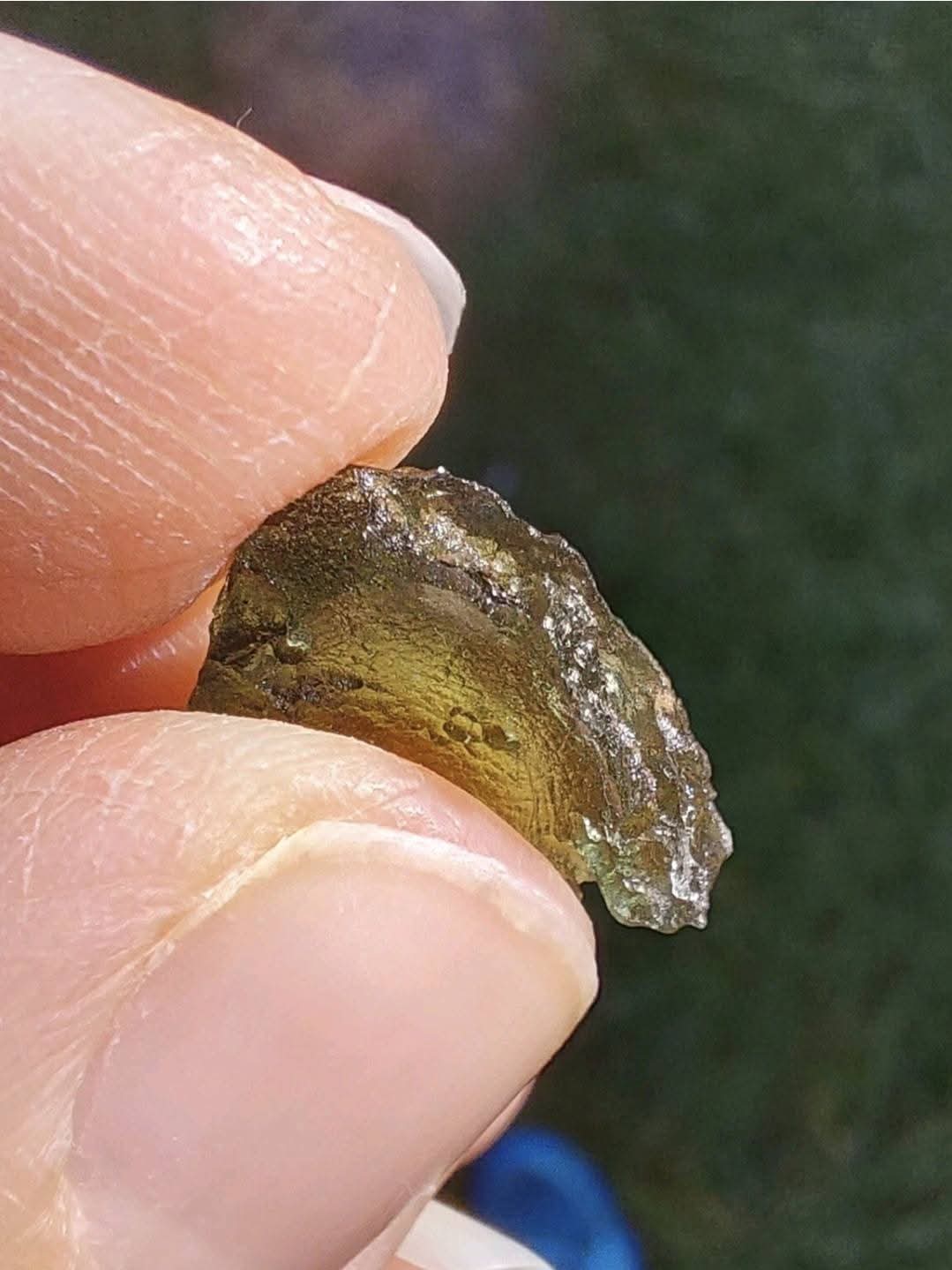Moldavite Piece, 0.91g, Tektite (Ref: 924)