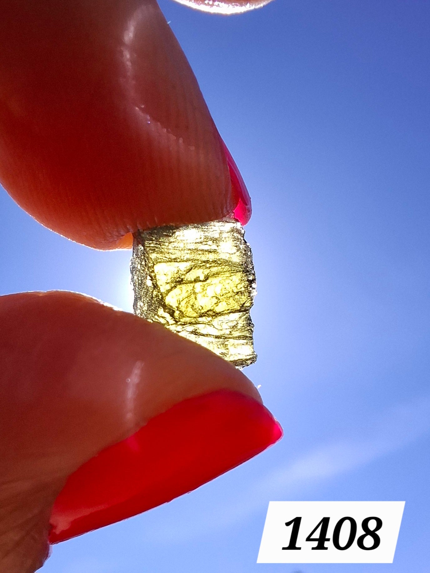 Moldavite Piece, 0.60g, Tektite (Ref: 1408)