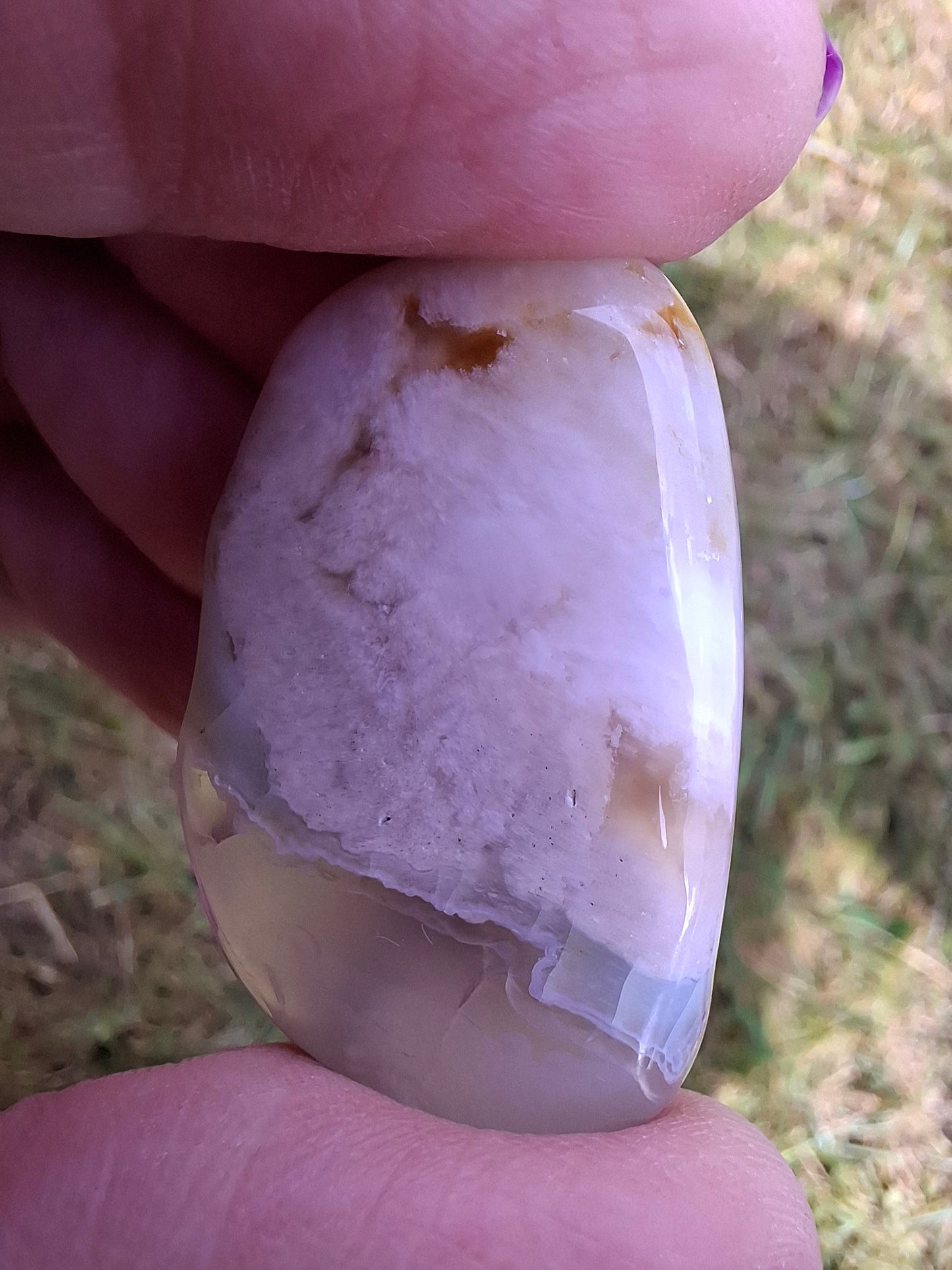 Flower Agate, Tumble Stone, Crystal (Ref: T77)