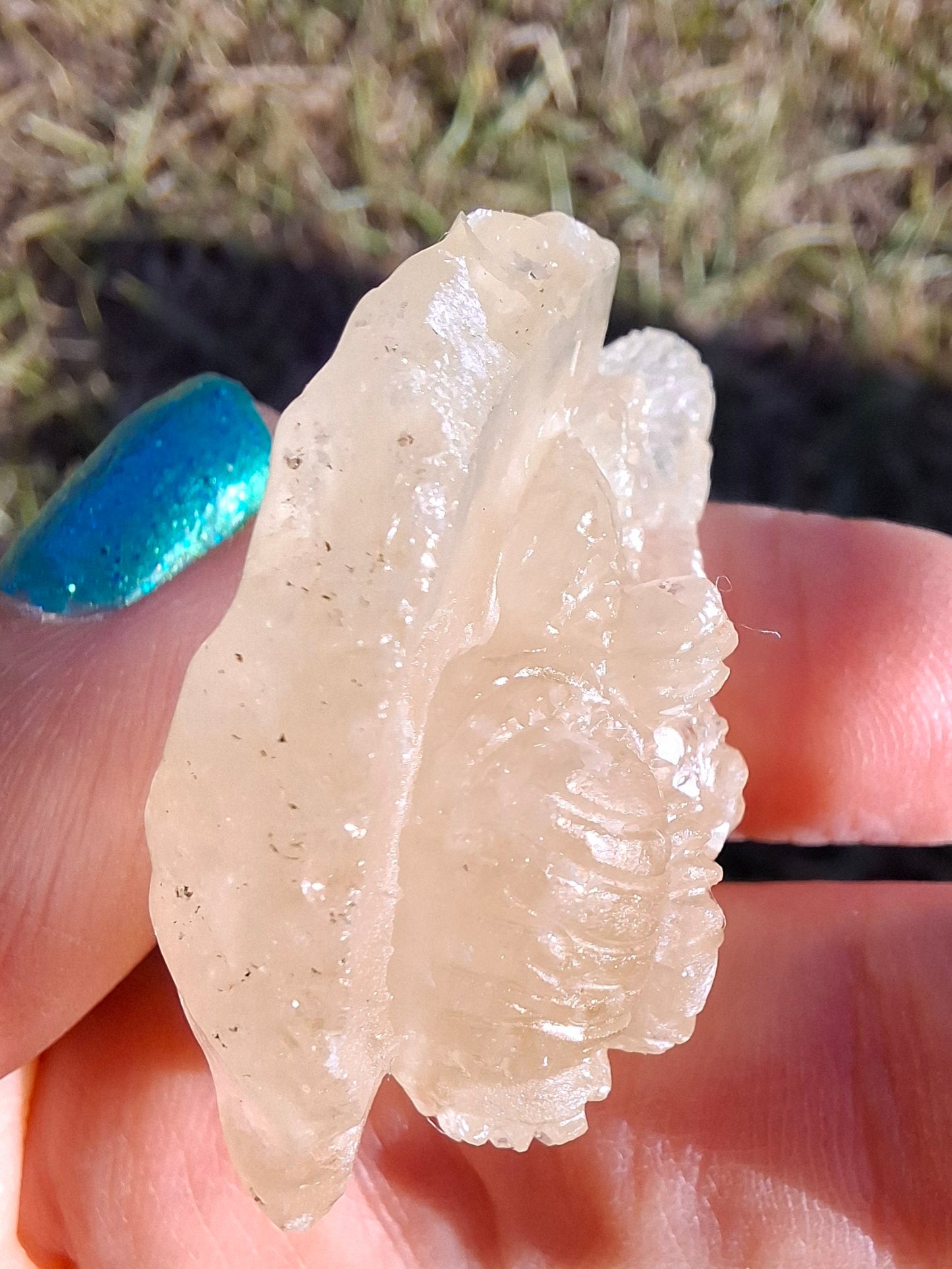 Libyan Desert Glass GANESHA carving, 20.76g, Tektite (Ref: Ganesha4)