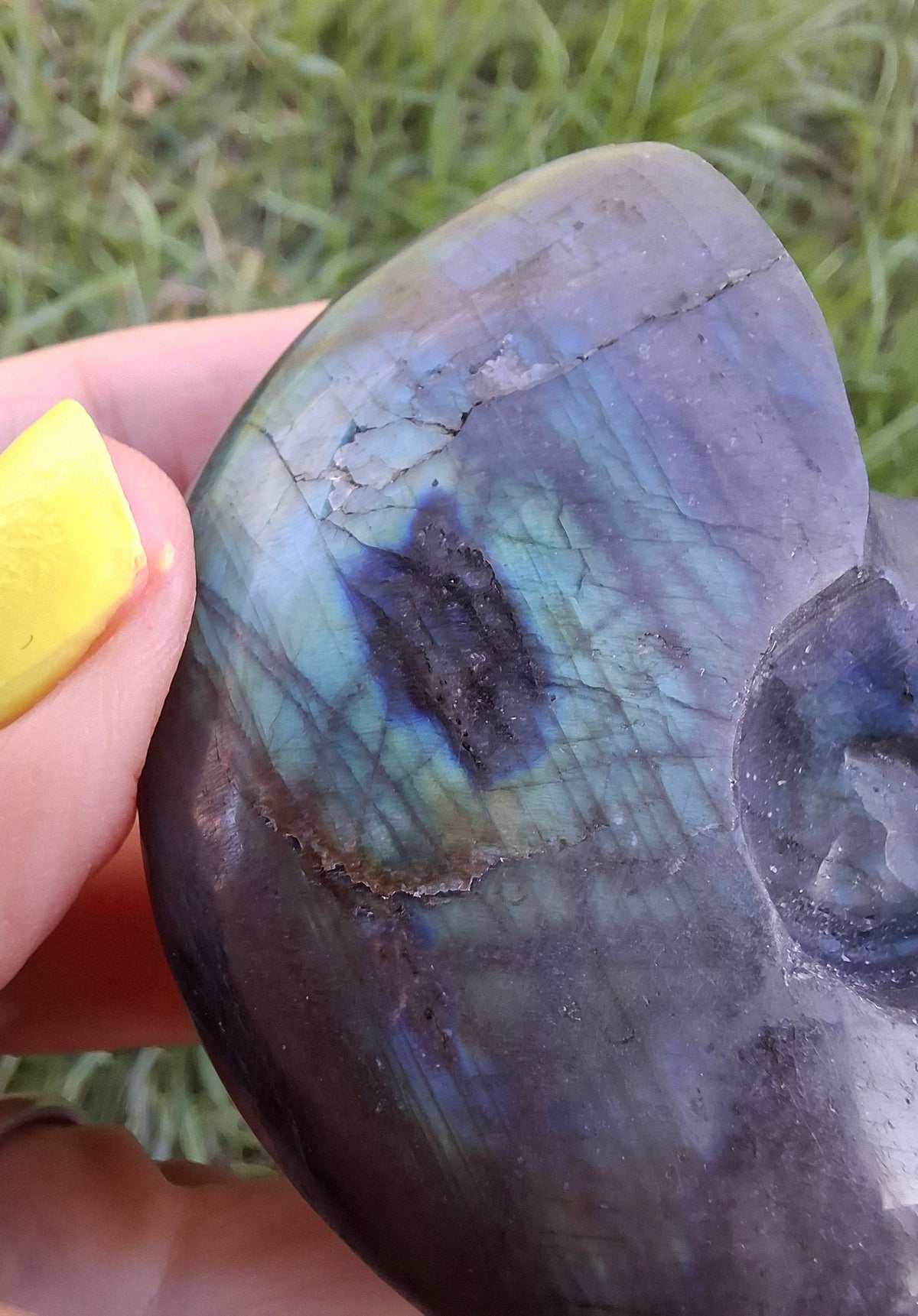 Labradorite Ammonite Carving, 111.66g, Crystal (Ref: laba3)
