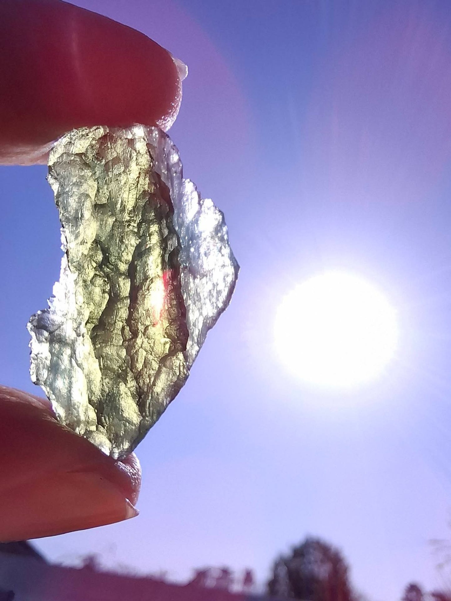 Moldavite Piece, MAROUSKOVO POLE, 2.91g, Tektite (Ref: 1359)