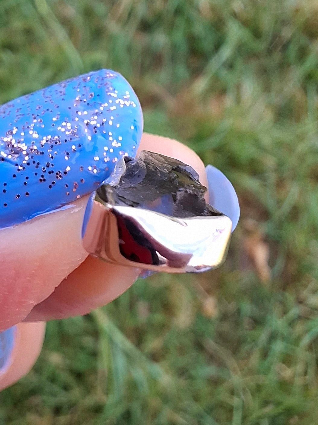 Moldavite Pendant, 925 Silver, Tektite (Ref: P30)