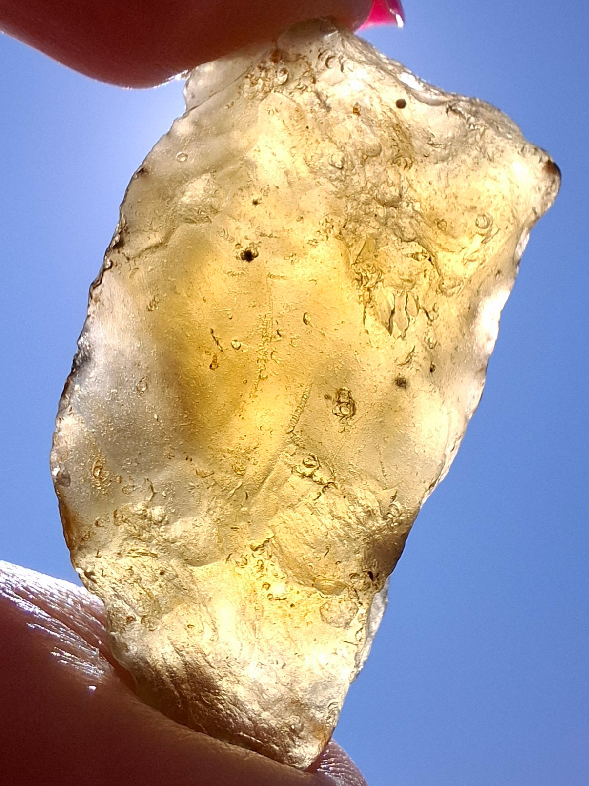 Libyan Desert Glass (darker) Piece, 11.69g, Tektite (Ref: L1366)