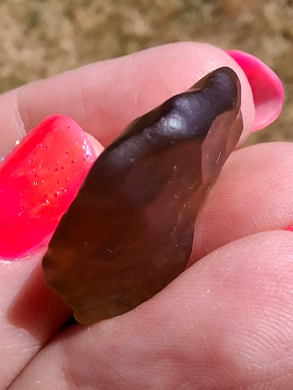 Libyan Desert Glass (darker) Piece, 4.84g, Tektite (Ref: L1360)