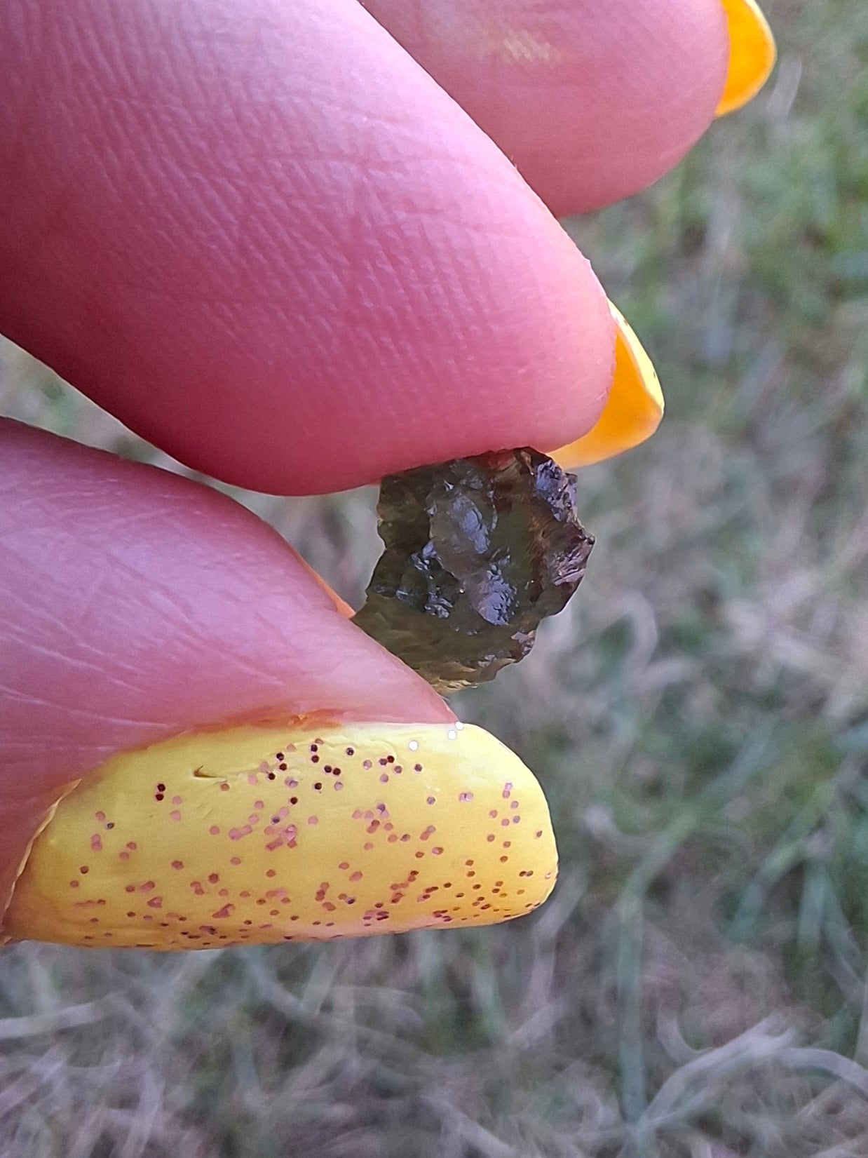 Moldavite small Piece, 0.40g, Tektite (Ref: 1479)