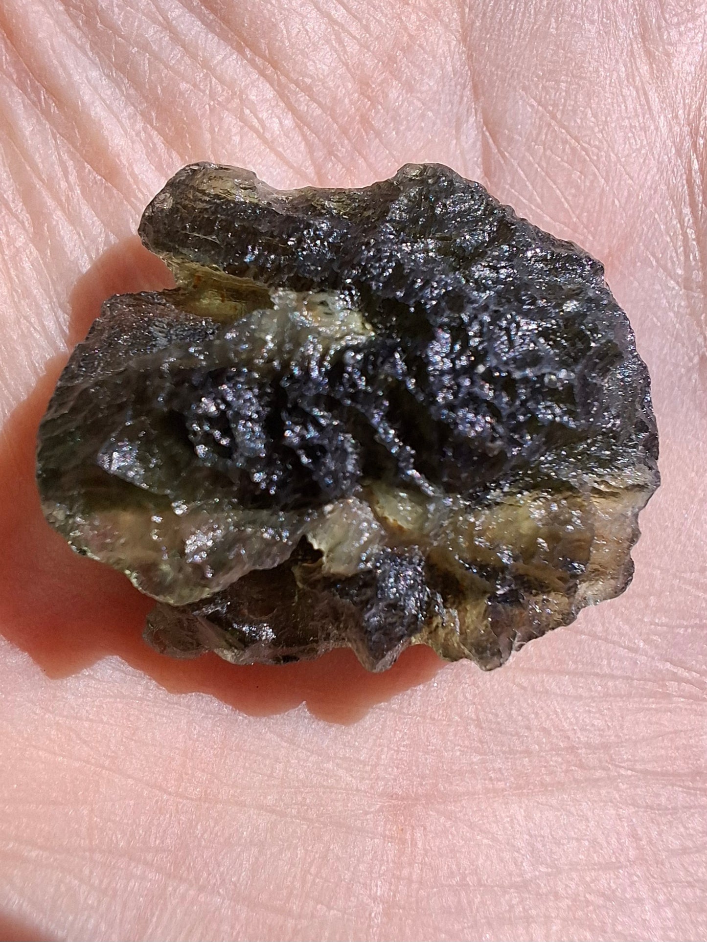 Moldavite Piece, NESMEN, 6.92g, Tektite (Ref: 1375)