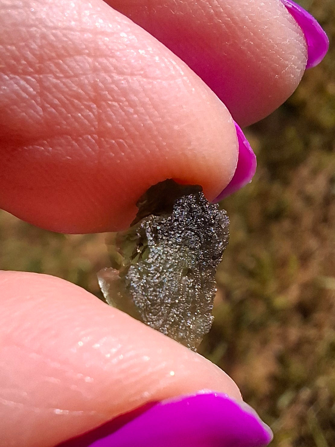 Moldavite small Piece, 0.39g, Tektite (Ref: 1431)