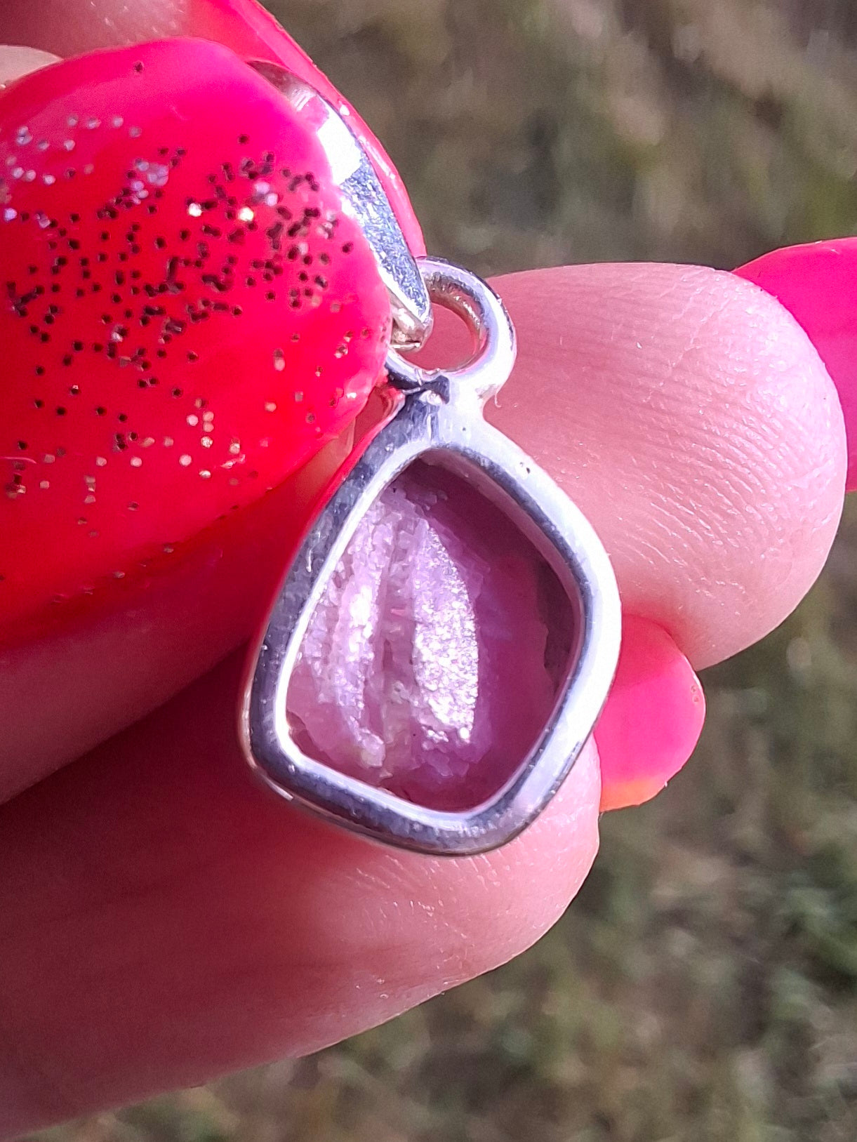 Pink Tourmaline Pendant, 925 Silver, Crystal (Ref: PT10)