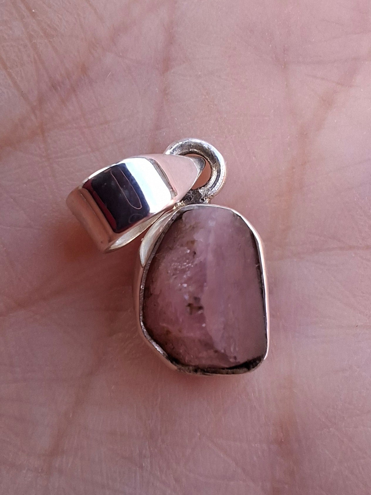 Pink Tourmaline Pendant, 925 Silver, Crystal (Ref: PT90)