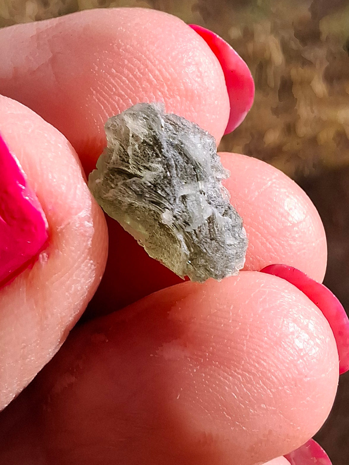 Moldavite Piece, SNOWFLAKE, FROSTED, BRUSNA, Tektite (Ref: 1492)