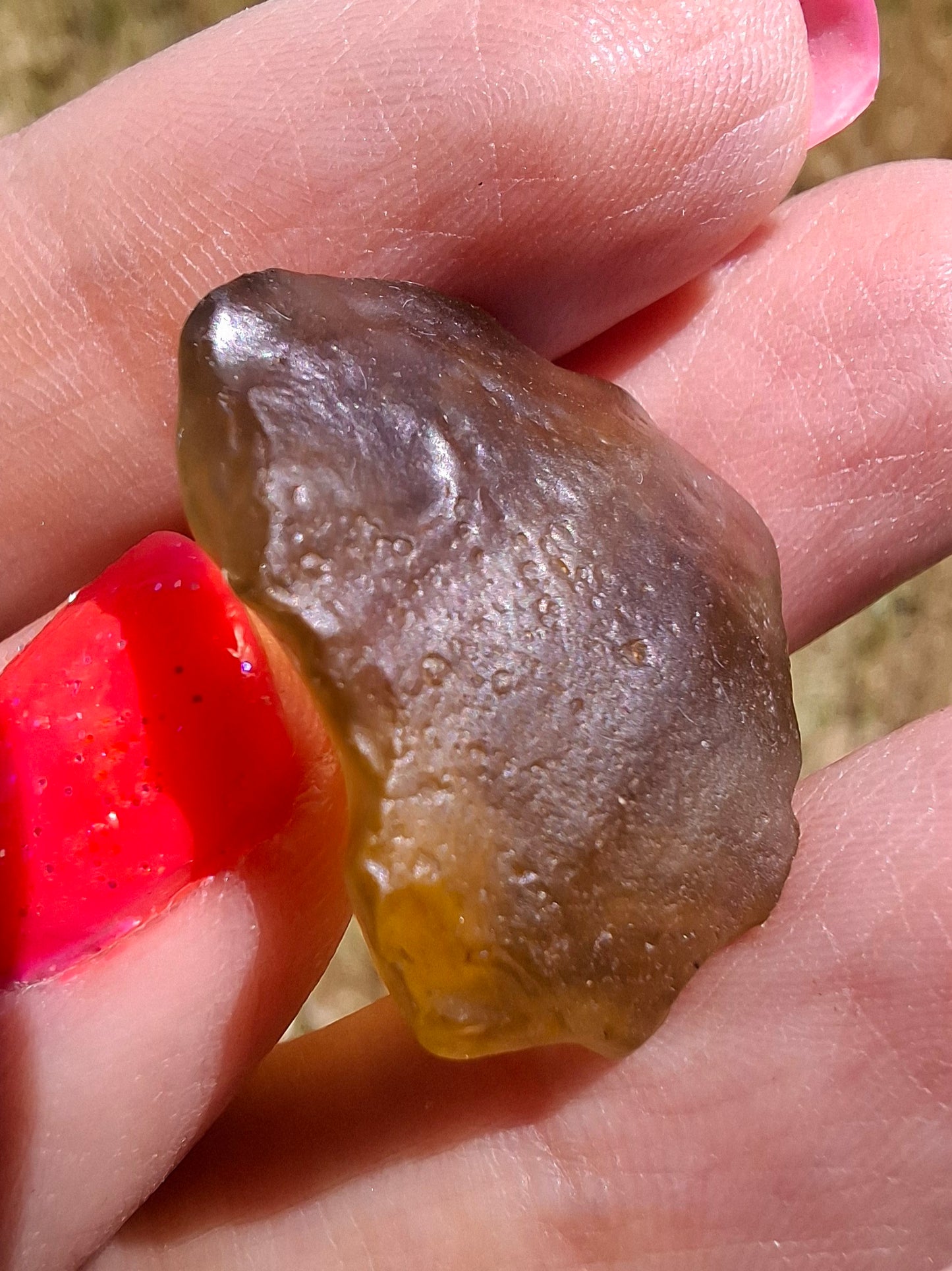 Libyan Desert Glass (darker) Piece, 4.84g, Tektite (Ref: L1360)