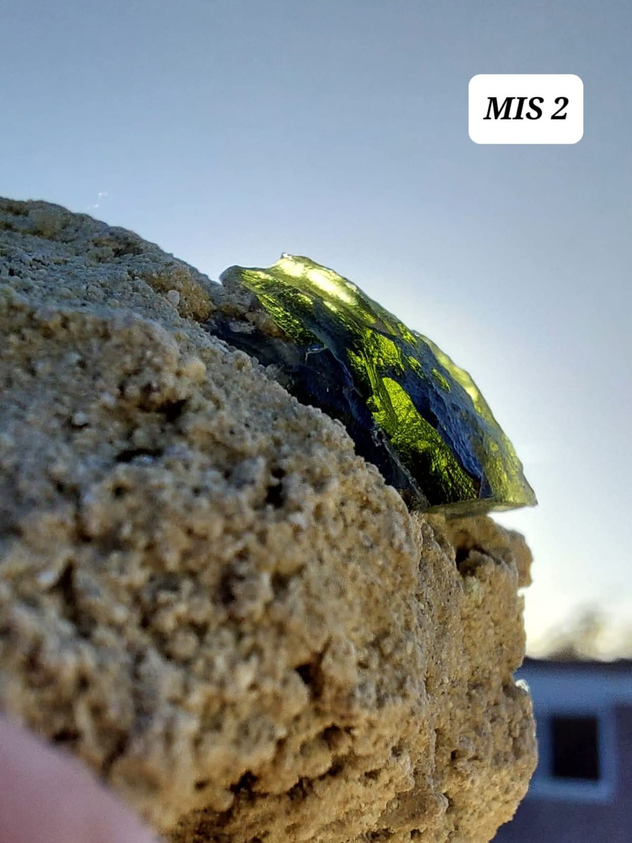 Moldavite In-Situ (in matrix), Besednice, Est 3.5-4g, Tektite (Ref: MIS2)