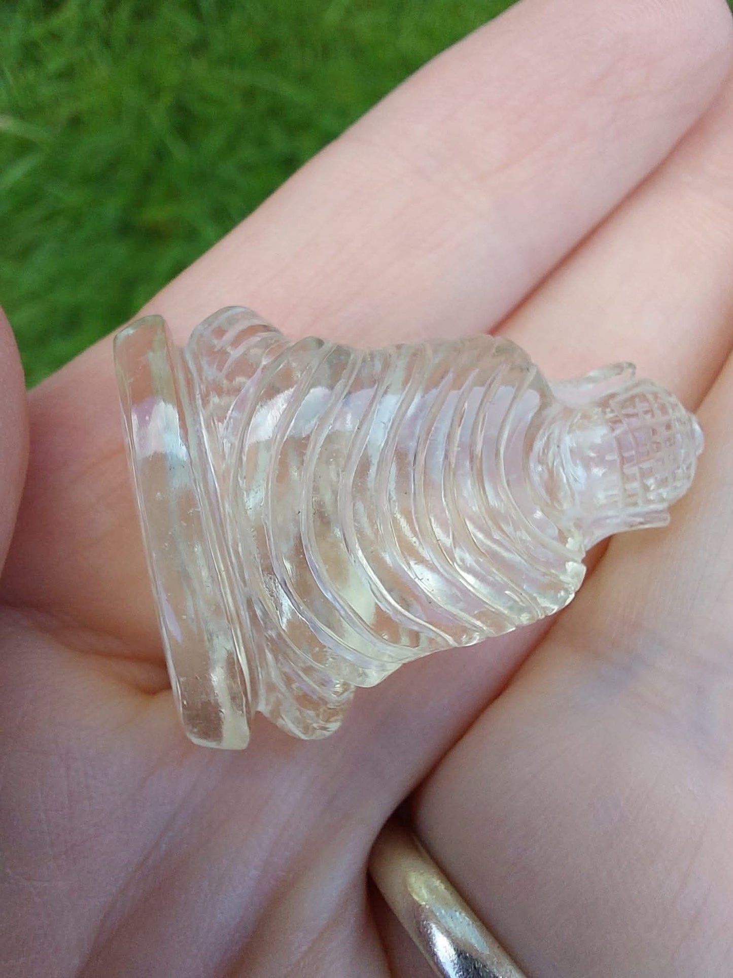 Libyan Desert Glass BUDDHA Carving, 7.56g, Tektite (Ref: LDG B0)