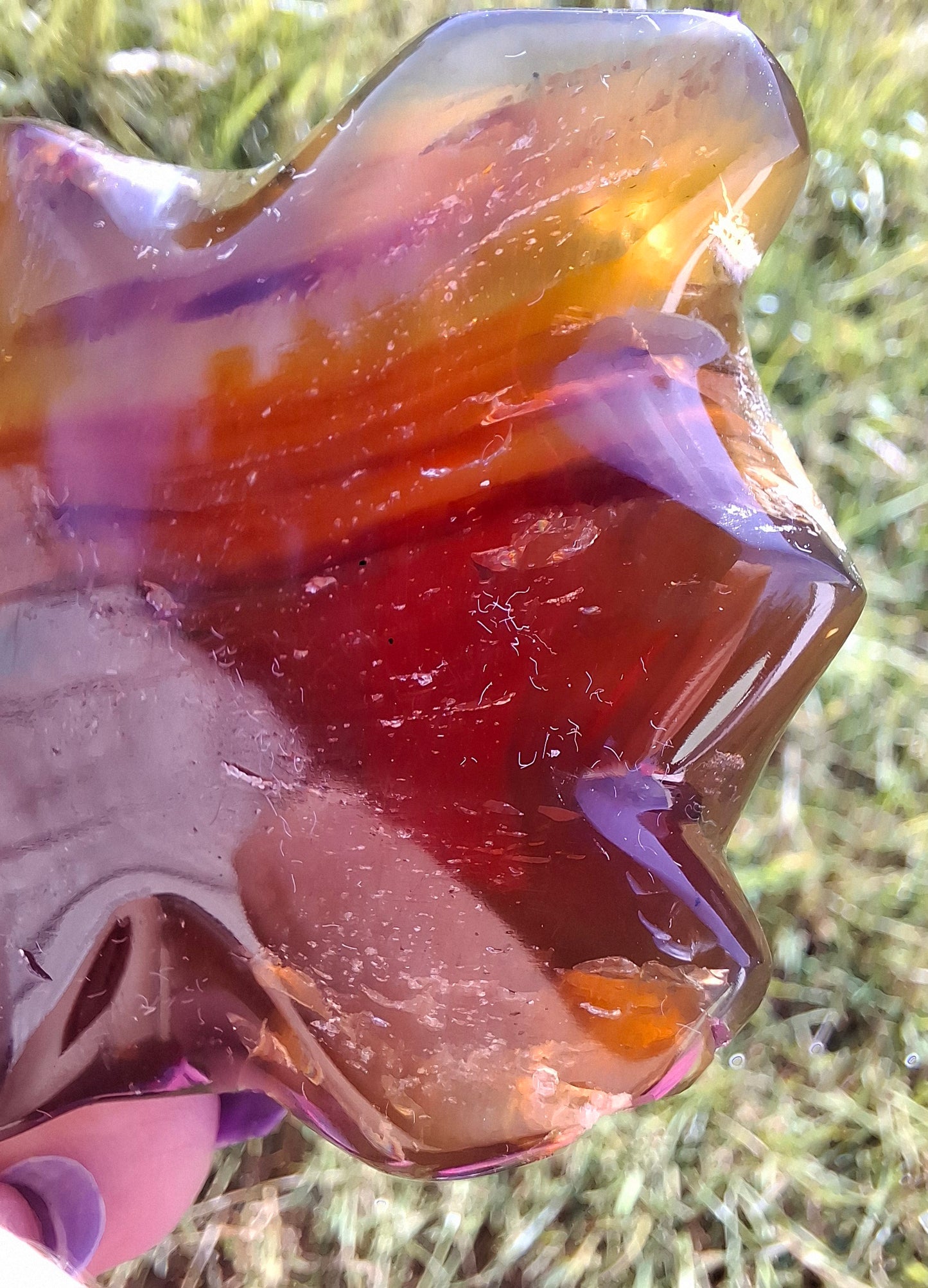 Red Amber Turtle, 49.15g, Carving, Fossil (Ref: TT1)