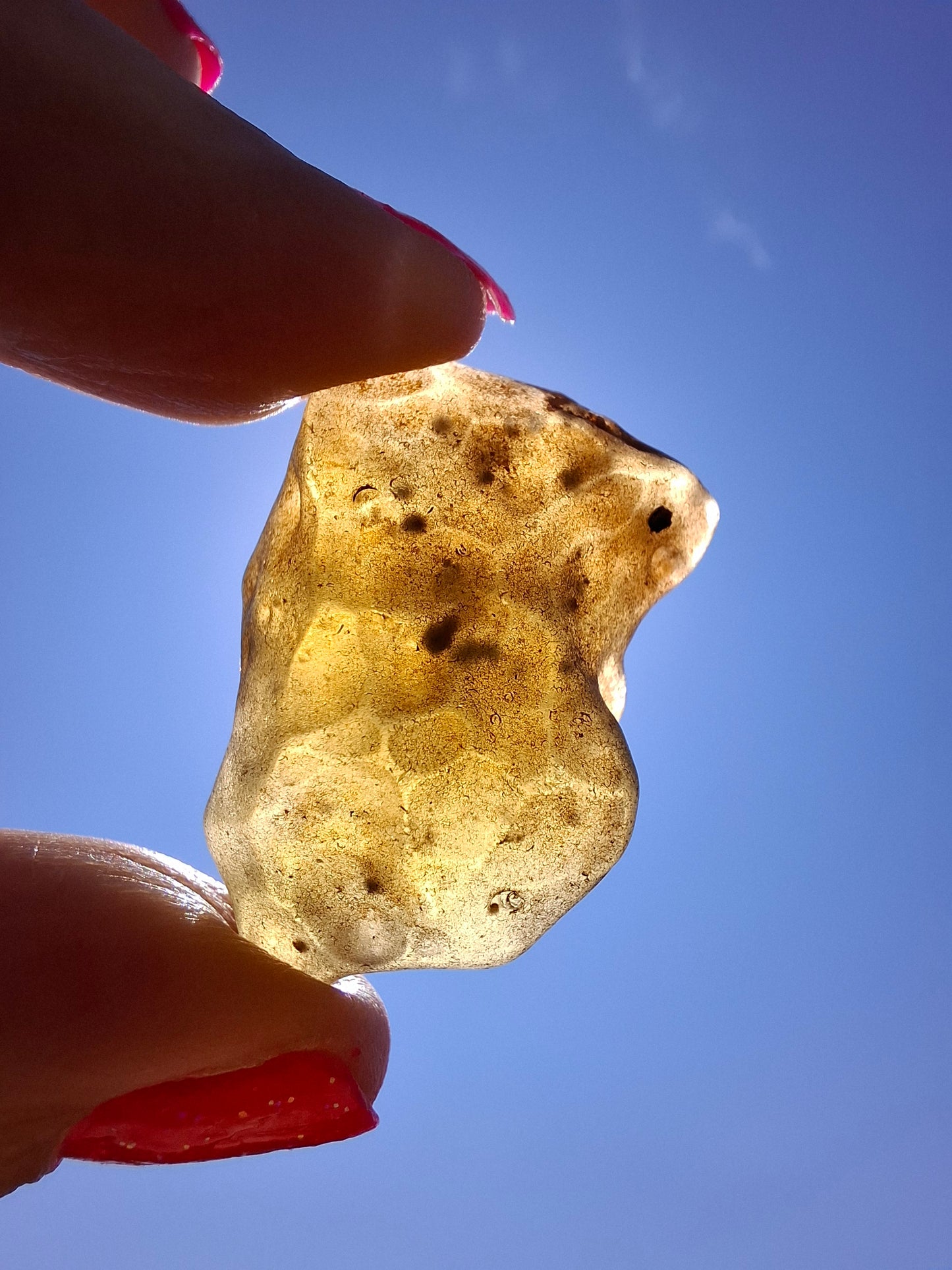Libyan Desert Glass (darker) Piece, 10.25g, Tektite (Ref: L1368)