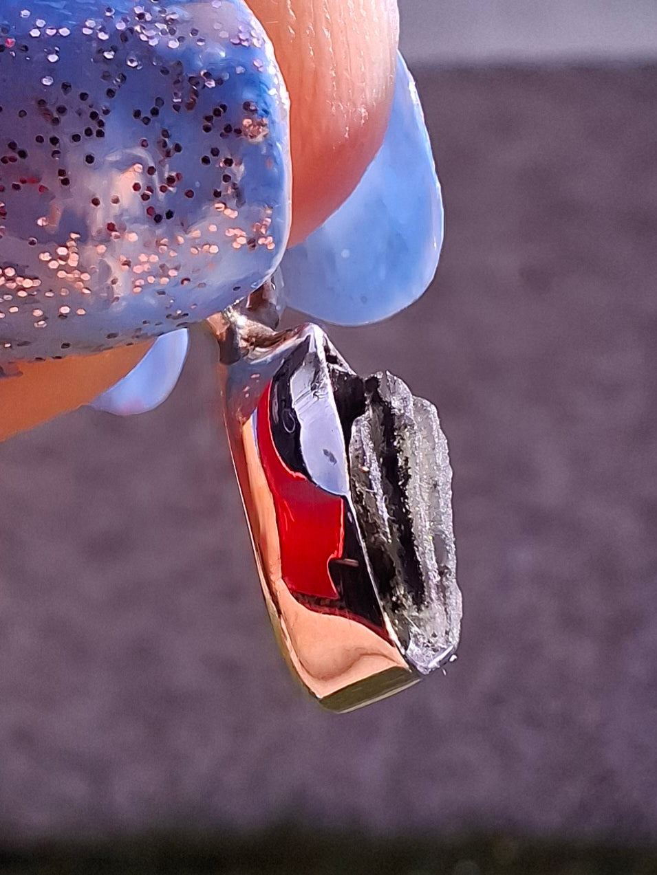 Moldavite Pendant, 925 Silver, Tektite (Ref: P47)
