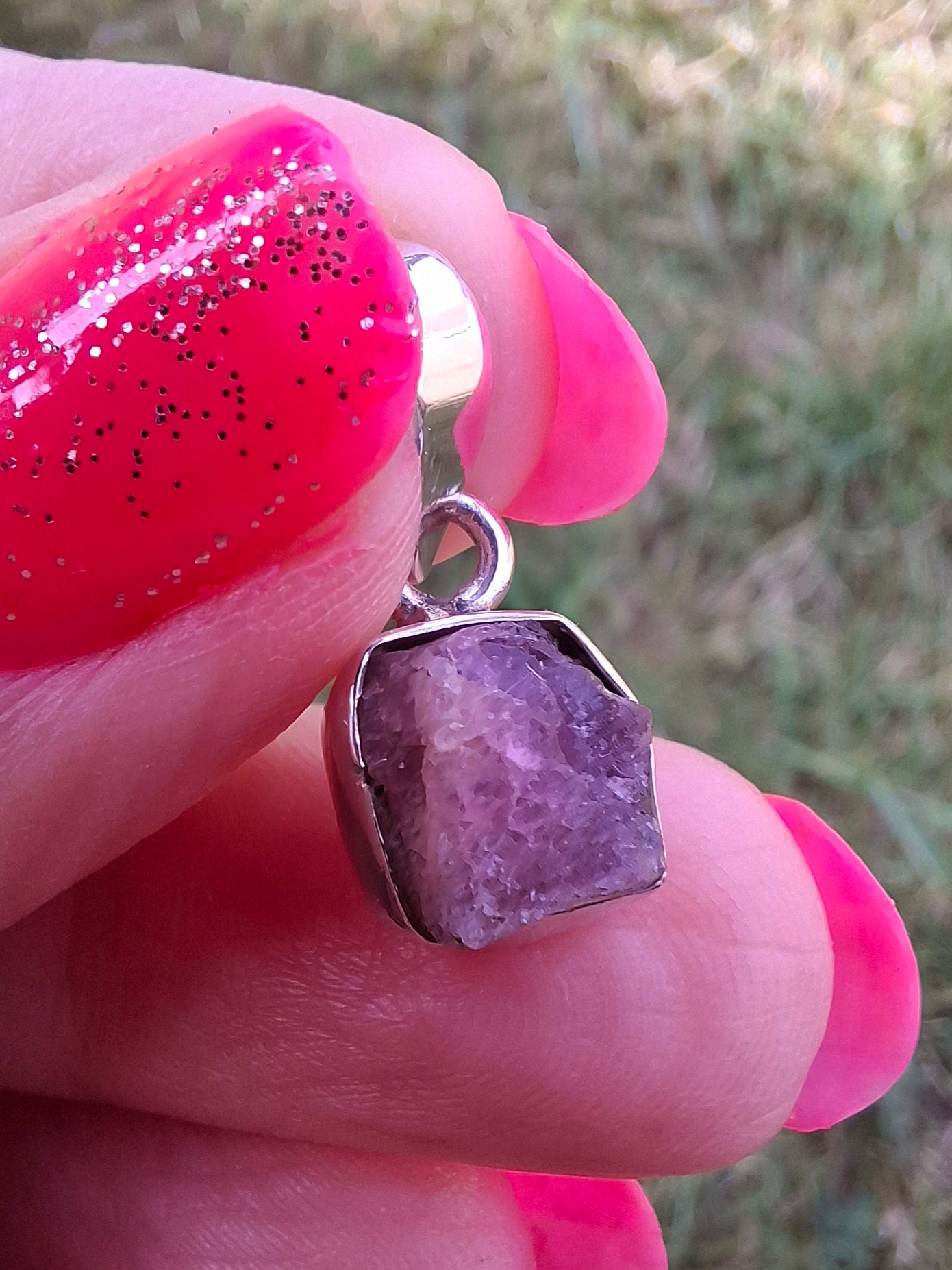 Pink Tourmaline Pendant, 925 Silver, Crystal (Ref: PT76)
