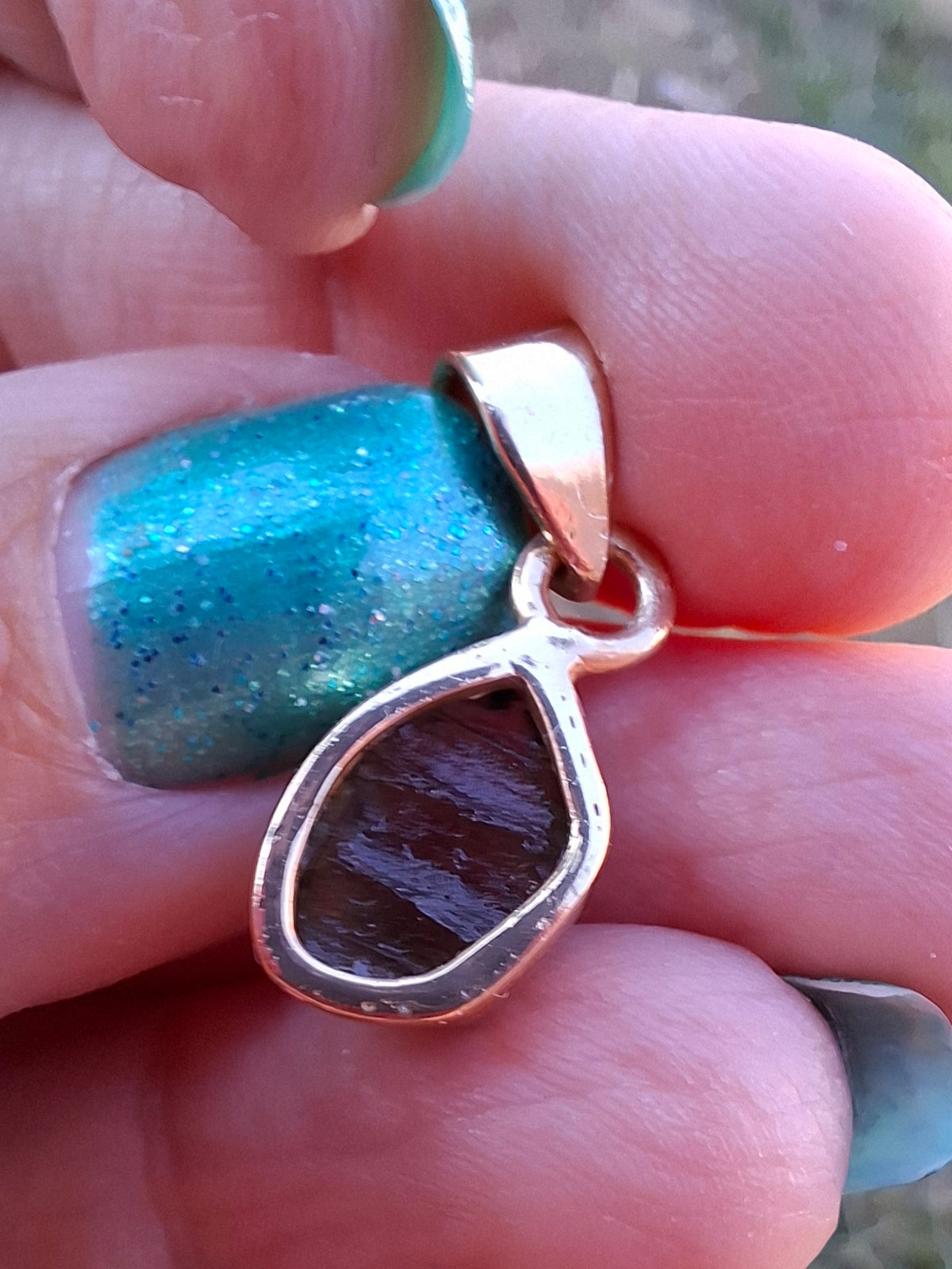 Moldavite Pendant, 14K GOLD Plated, Tektite (Ref: P447)
