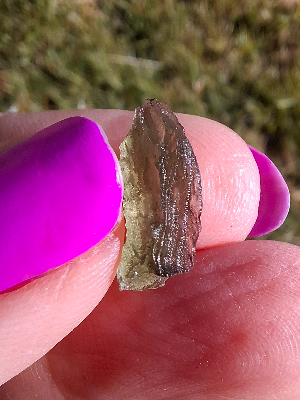 Moldavite Piece, 0.49g, Tektite (Ref: 1452)