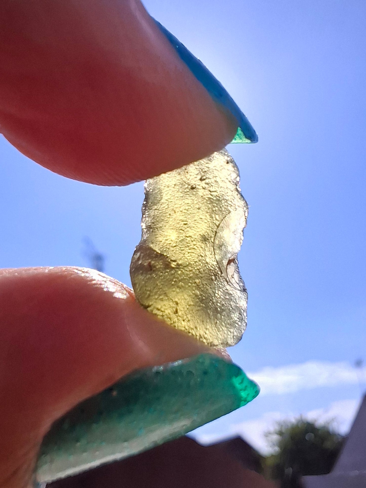 Moldavite Piece, 0.93g, Tektite (Ref: 1415)