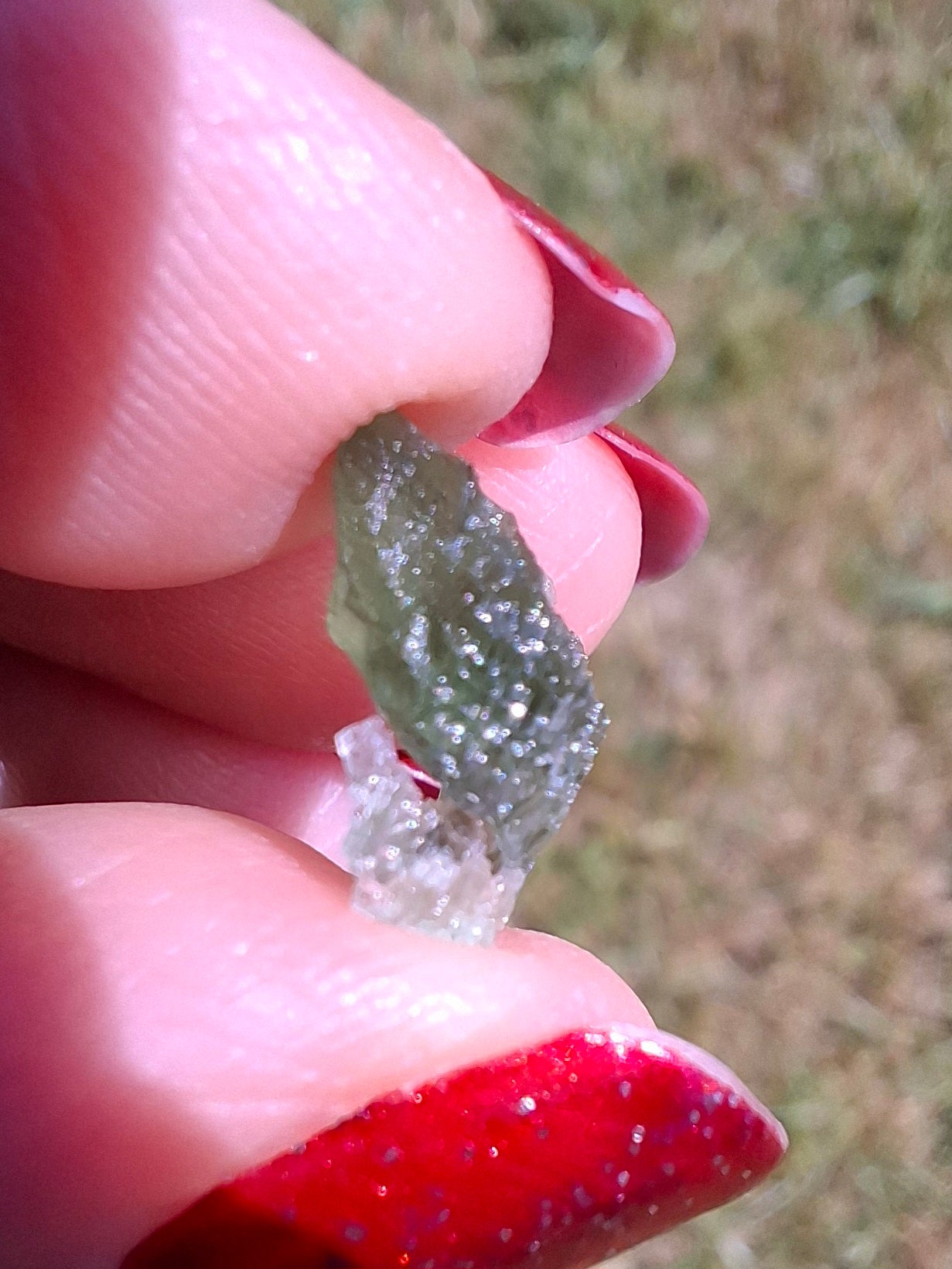 Moldavite Piece, 0.60g, Tektite (Ref: 1473)