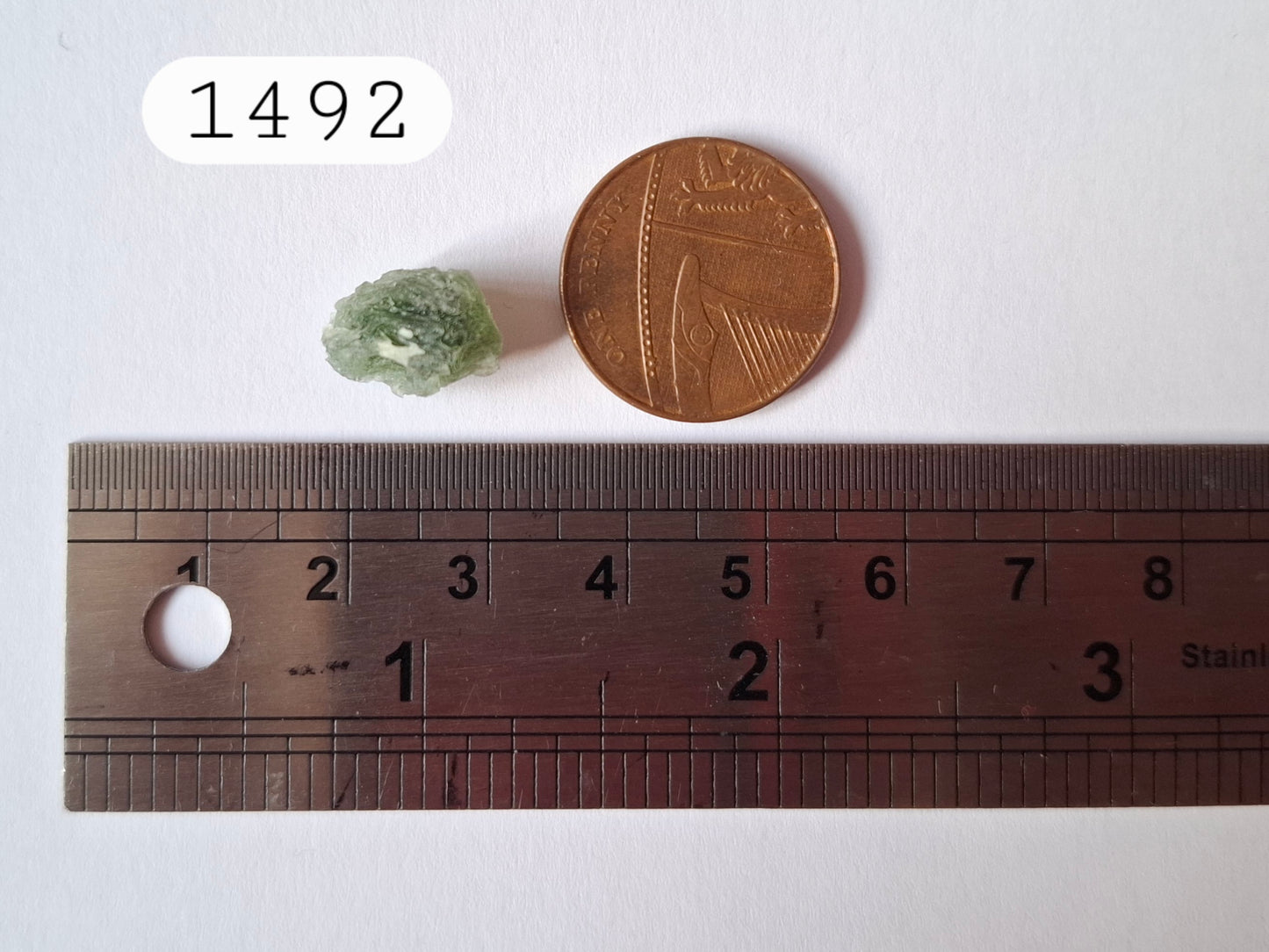Moldavite Piece, SNOWFLAKE, FROSTED, BRUSNA, Tektite (Ref: 1492)