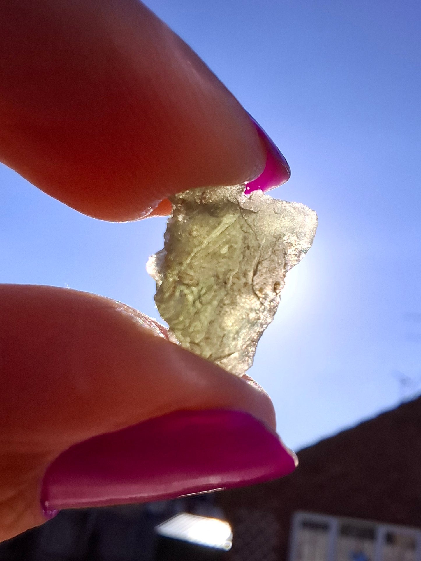 Moldavite Piece, 0.78g, Tektite (Ref: 1451)