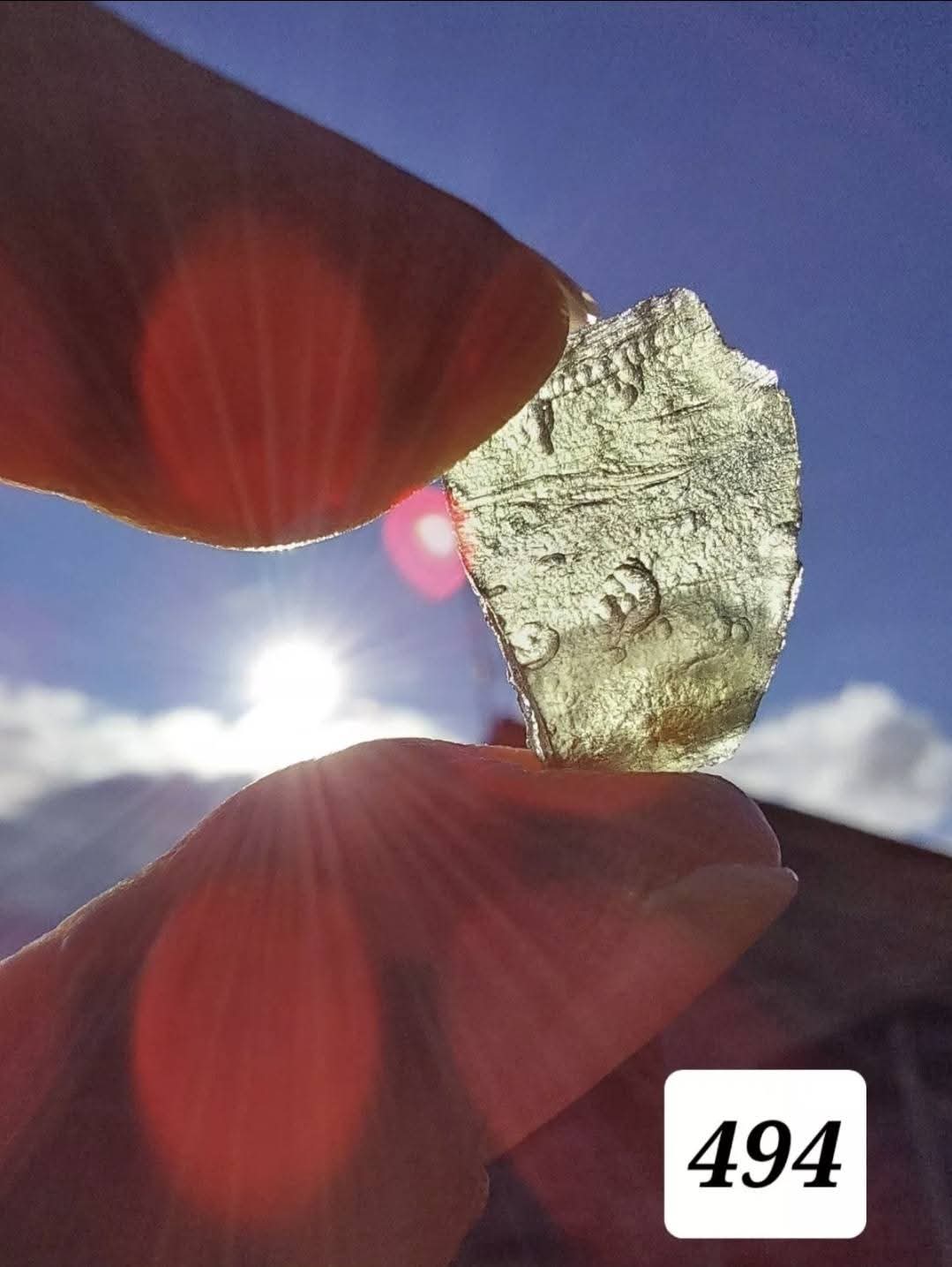 Moldavite Piece, 0.94g, Tektite (Ref: 494)