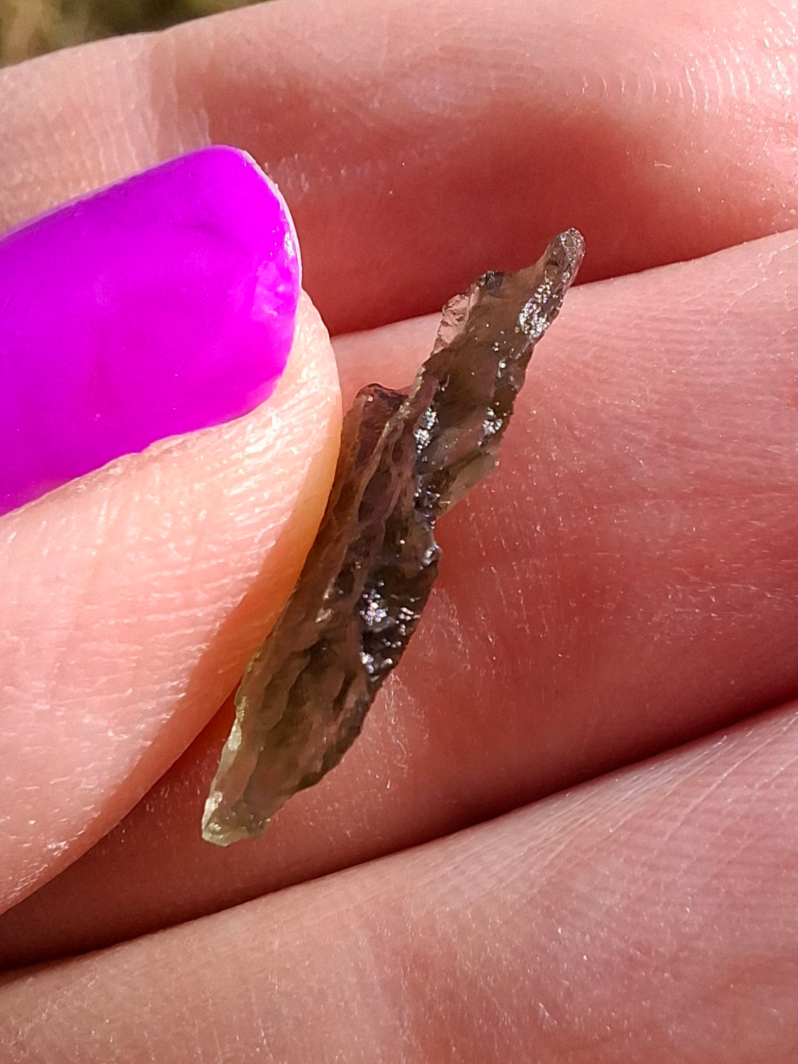 Moldavite Piece, 0.43g, Tektite (Ref: 1435)