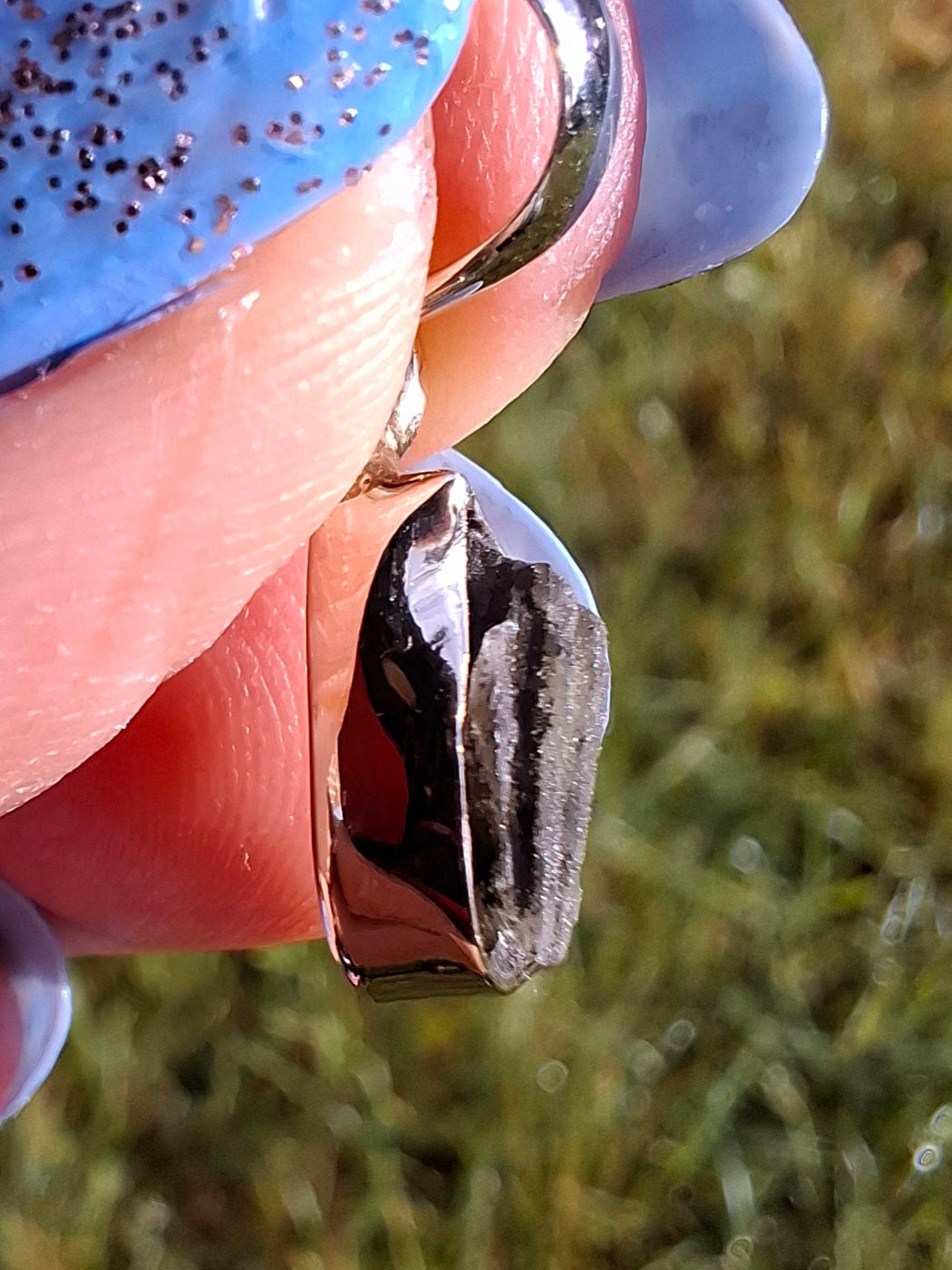 Moldavite Pendant, 925 Silver, Tektite (Ref: P47)