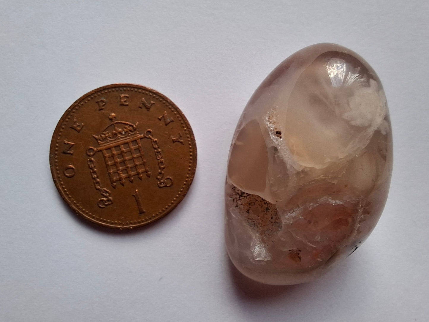 Flower Agate, Tumble Stone, Crystal (Ref: T72)