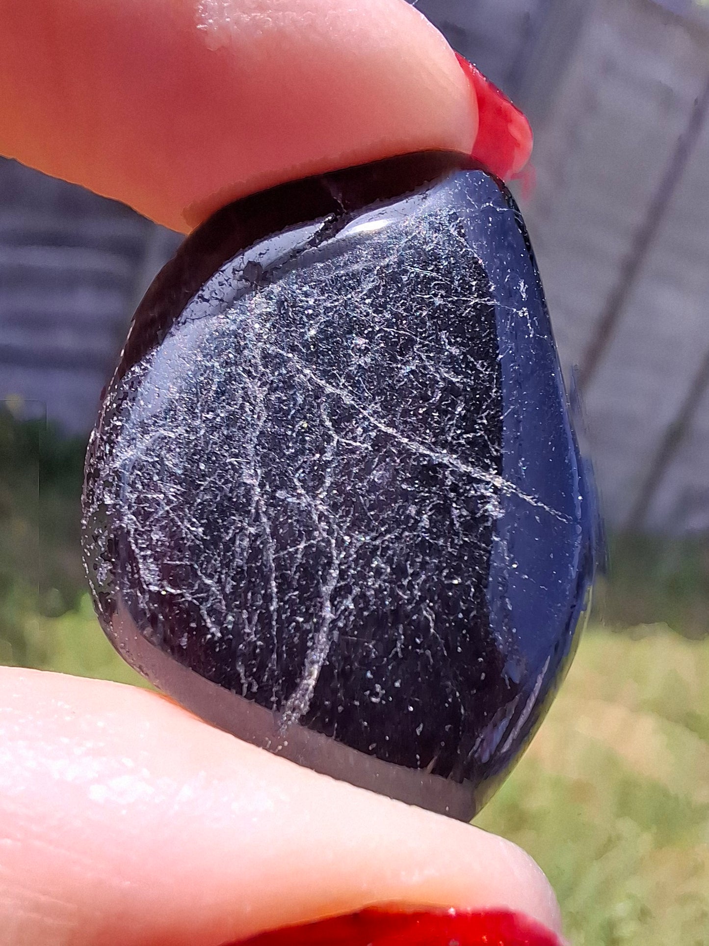 Black Tourmaline, Tumble Stone, Crystal (Ref: T220)
