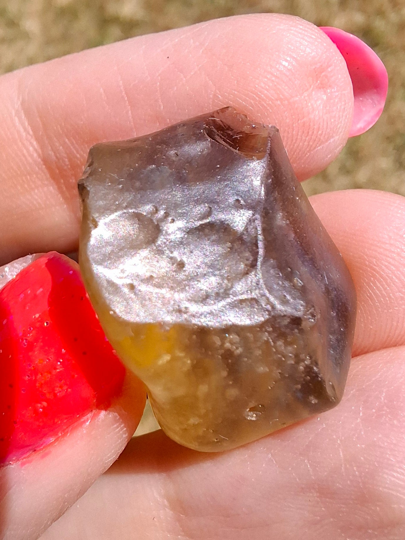 Libyan Desert Glass (darker) Piece, 6.82g, Tektite (Ref: L1365)
