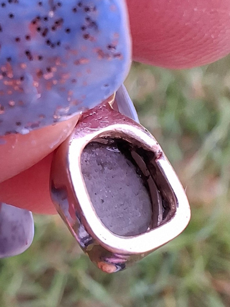 Moldavite Pendant, 925 Silver, Tektite (Ref: P49)