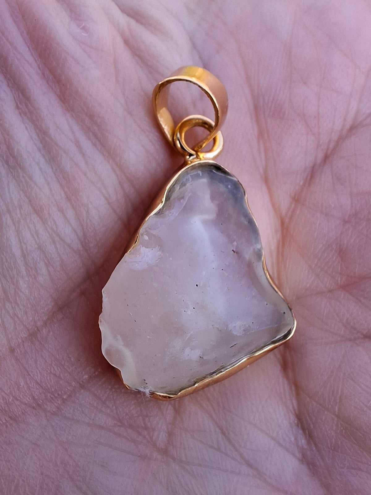 Libyan Desert Glass Pendant, 14K GOLD Plated, Tektite (Ref: LP121)