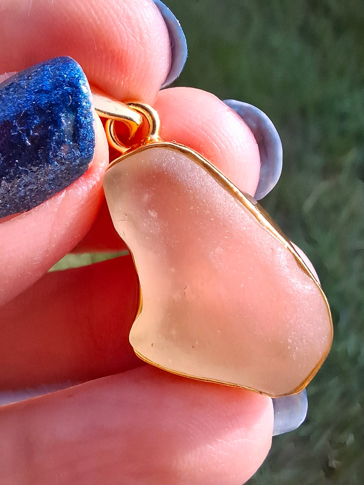 Libyan Desert Glass Pendant, 14K GOLD Plated, Tektite (Ref: LP120)