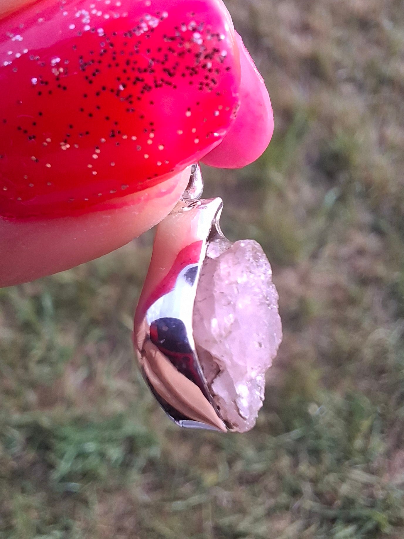 Pink Tourmaline Pendant, 925 Silver, Crystal (Ref: PT80)