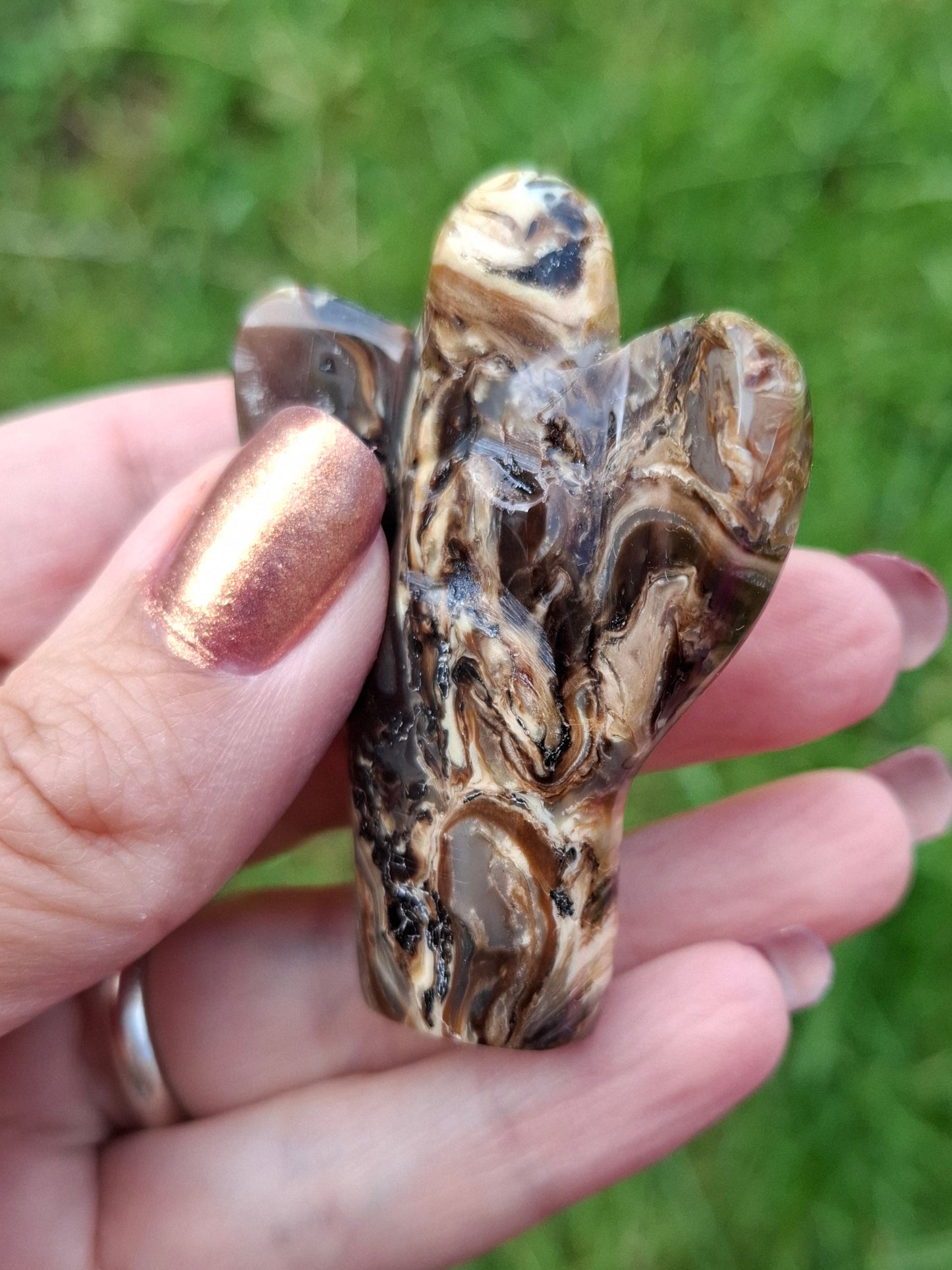 Red Amber Angel, 15.65g, Carving, Fossil (Ref: AA4)