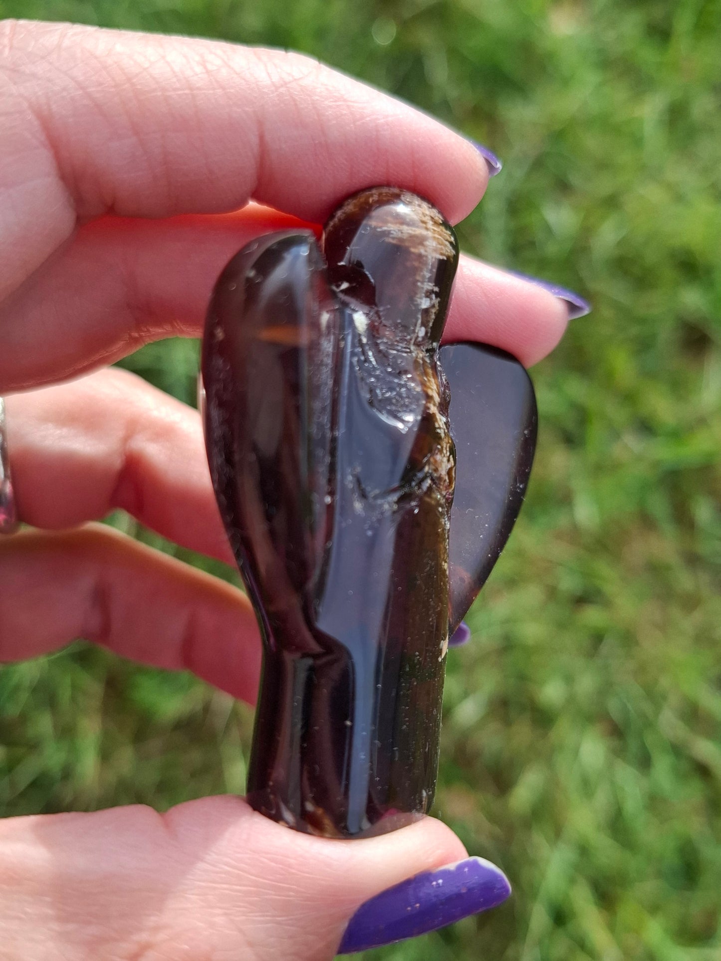 Red Amber Angel, 22.65, Carving, Fossil (Ref: AA3)