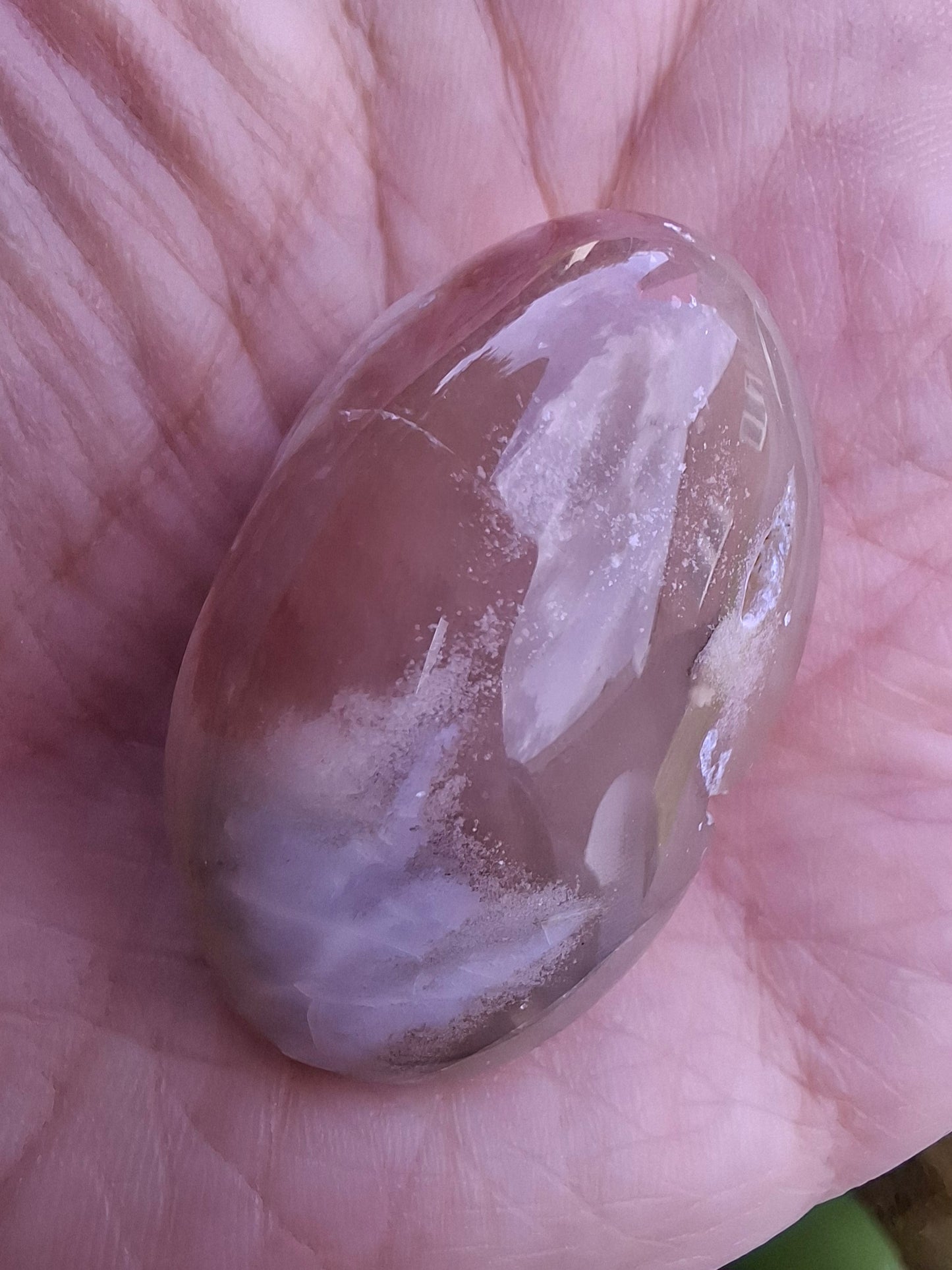 Flower Agate, Tumble Stone, Crystal (Ref: T75)