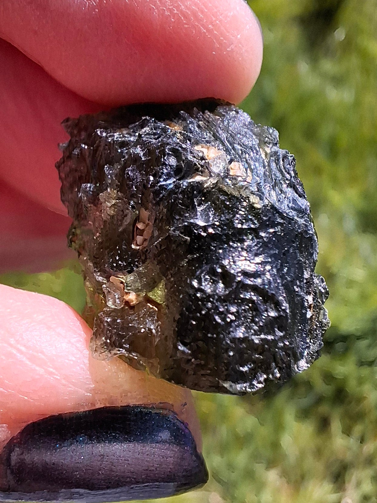 Moldavite Piece, NESMEN, 5.46g, Tektite (Ref: 1373)