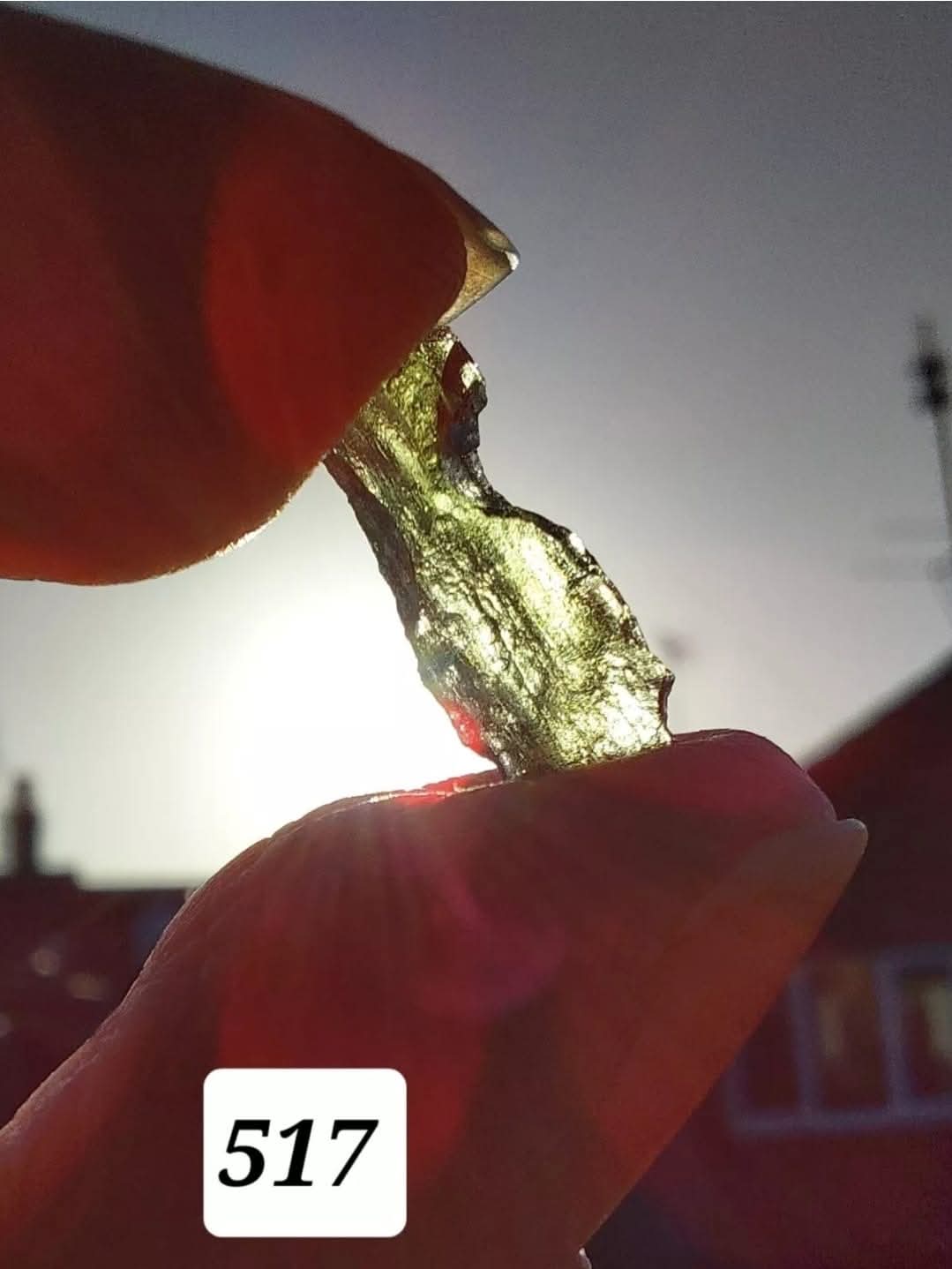 Moldavite Small Piece, 0.39g, Tektite (Ref: 517)